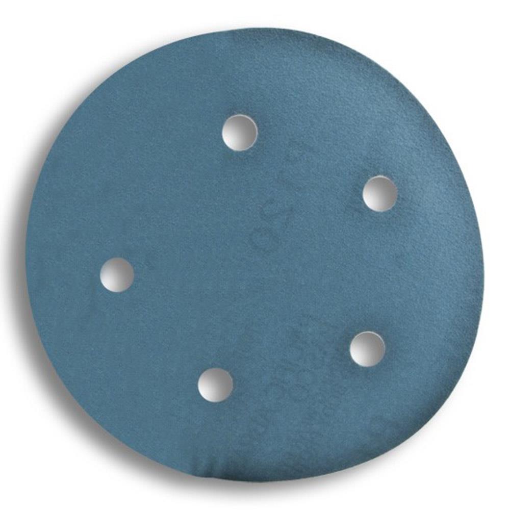  P6.24-05080V5 5-Hole Hook and Loop Medium 80-Grit Disc Sandpaper 5-in W x 5-in L 100-Pack