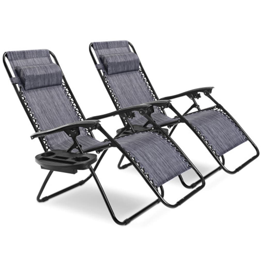 LIVIZA TDJ10642GR-2 Gray Folding Camping chair Adjustable and