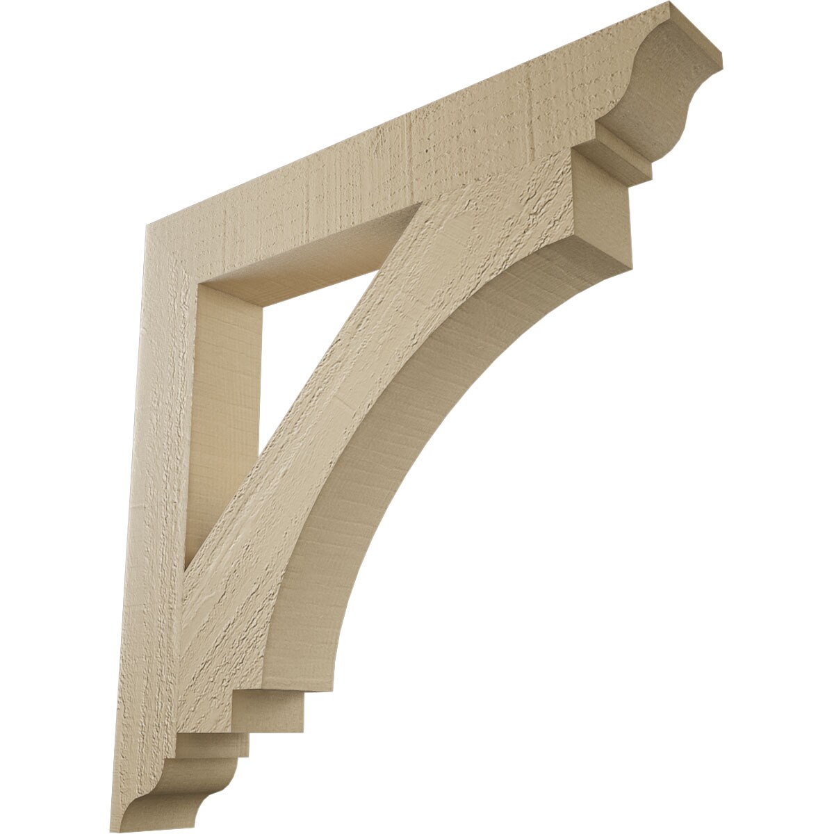 Ekena Millwork 2120361 Imperial Rough Cedar Woodgrain TimberThane 3-1/2-in x 24-in x 24-in Brown Urethane Standard bracket