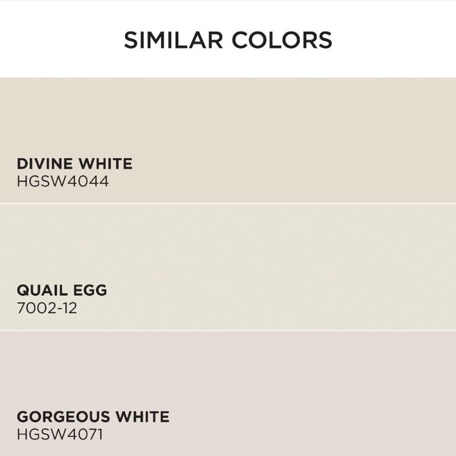 Sherwin Williams Showcase Vs Ovation HGTV HOME by Sherwin-Williams Ovation Plus Eggshell Porcelain HGSW0053