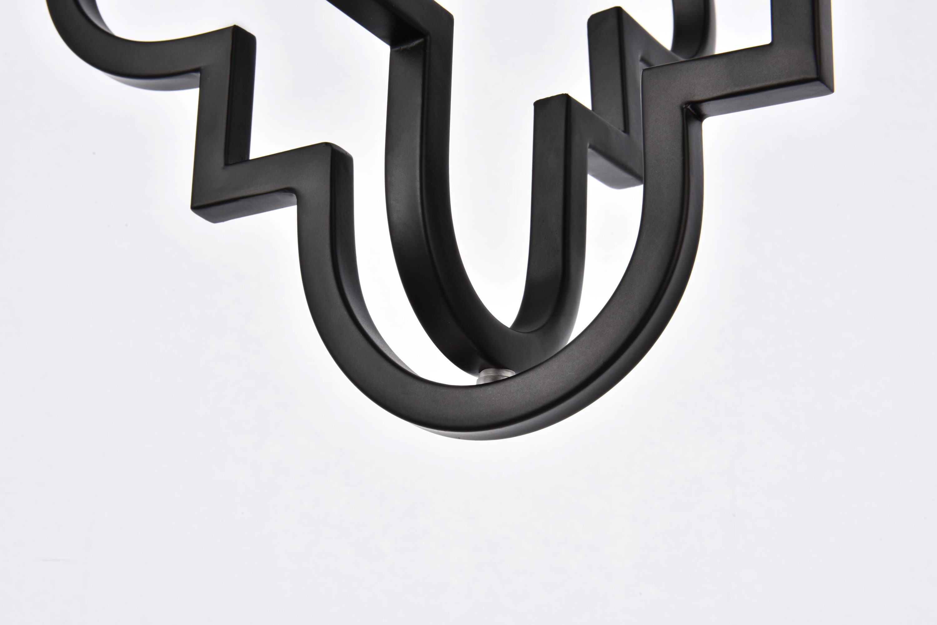 Elegant Black Iron Adjustable Pendant Light Fixture