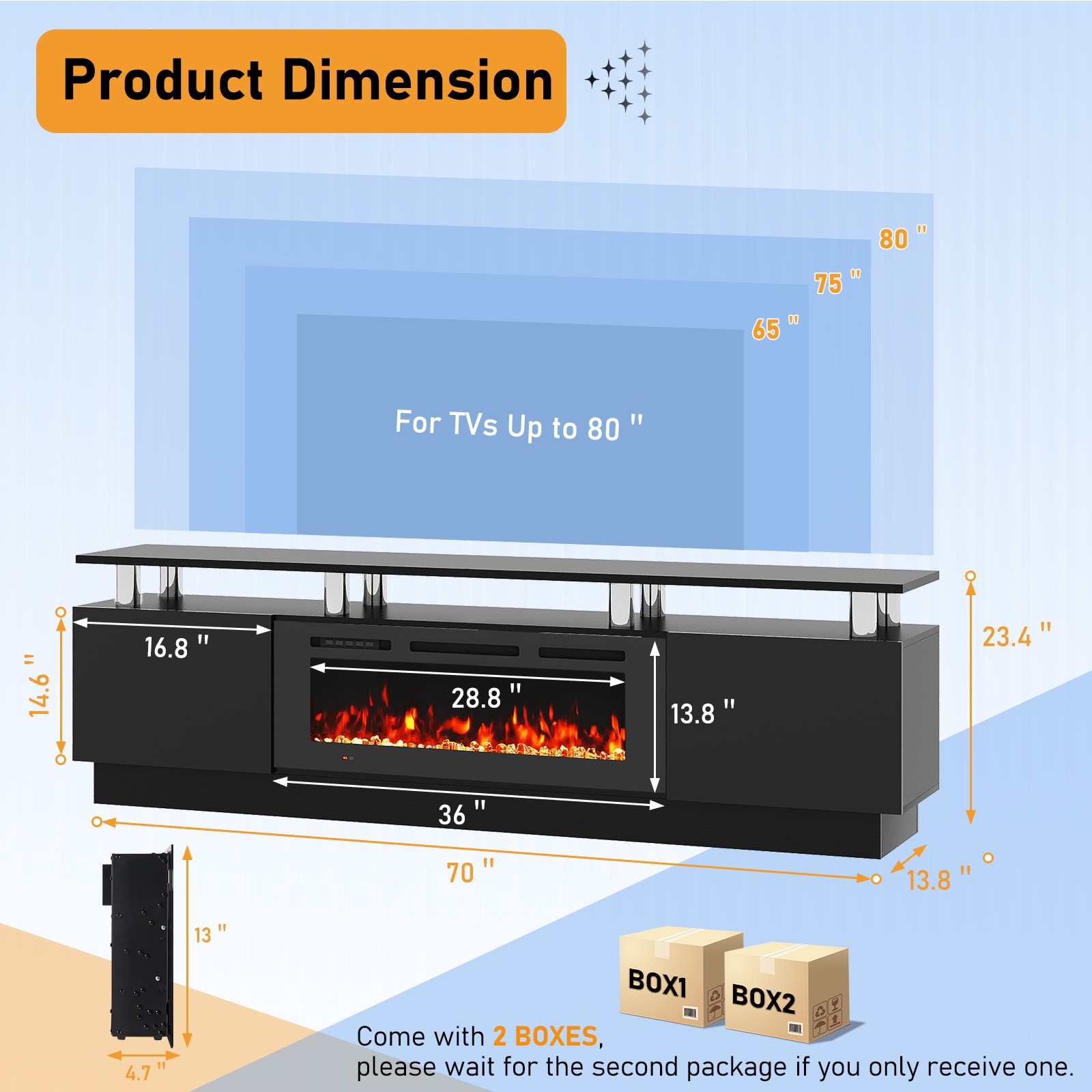 Bapipro TE30A14BB Electric-Fireplaces - View #6
