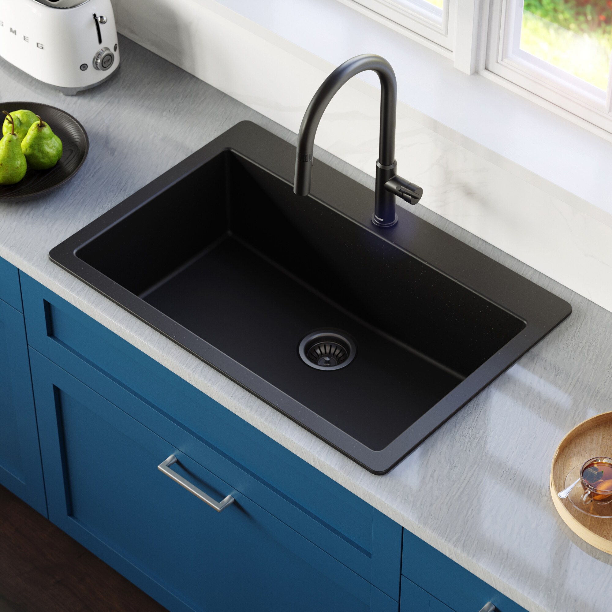 Karran QT812BLKKF350MB Kitchen-Sinks - View #3