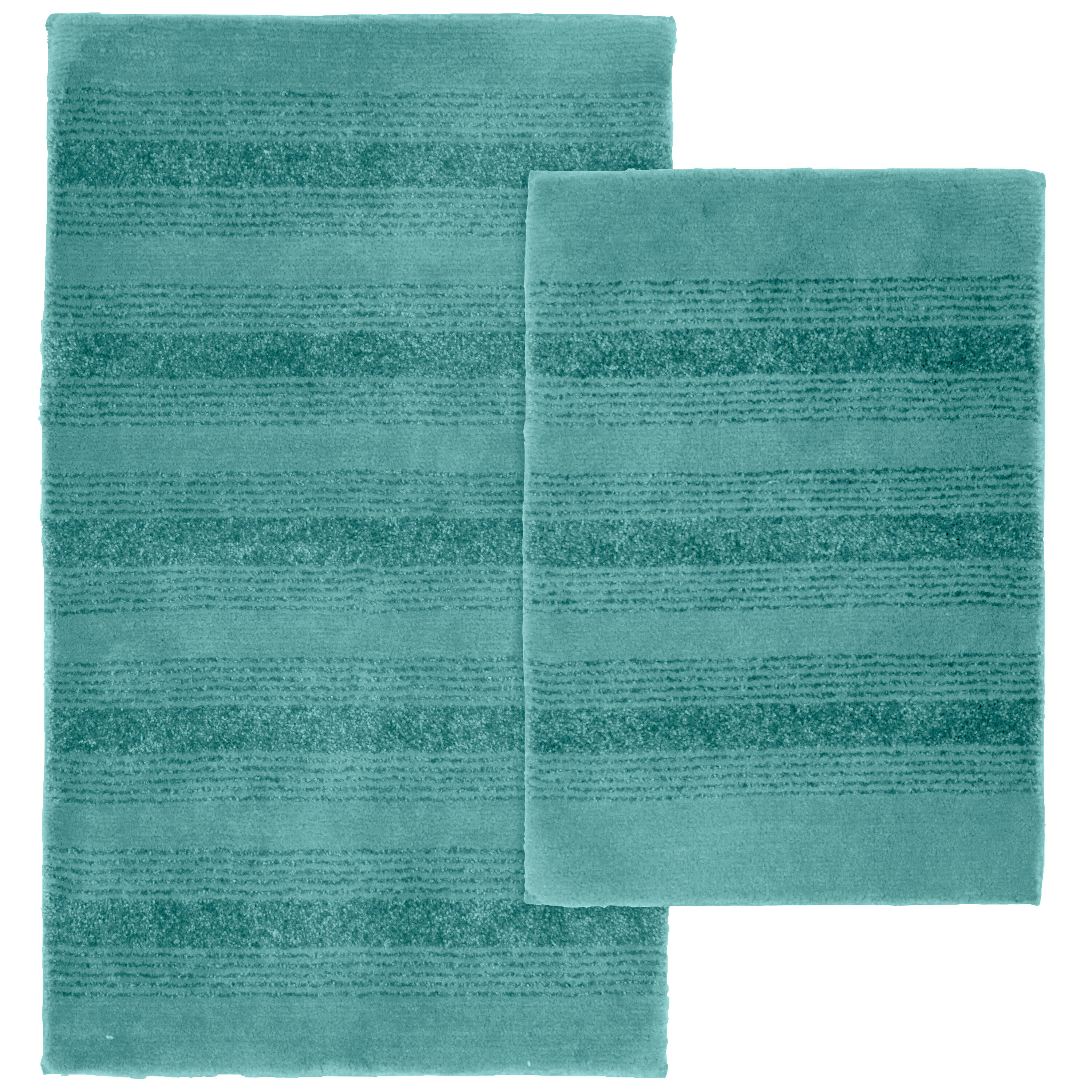 Traditional 34-in x 21-in Sea Foam Nylon Bath Mat Set in the