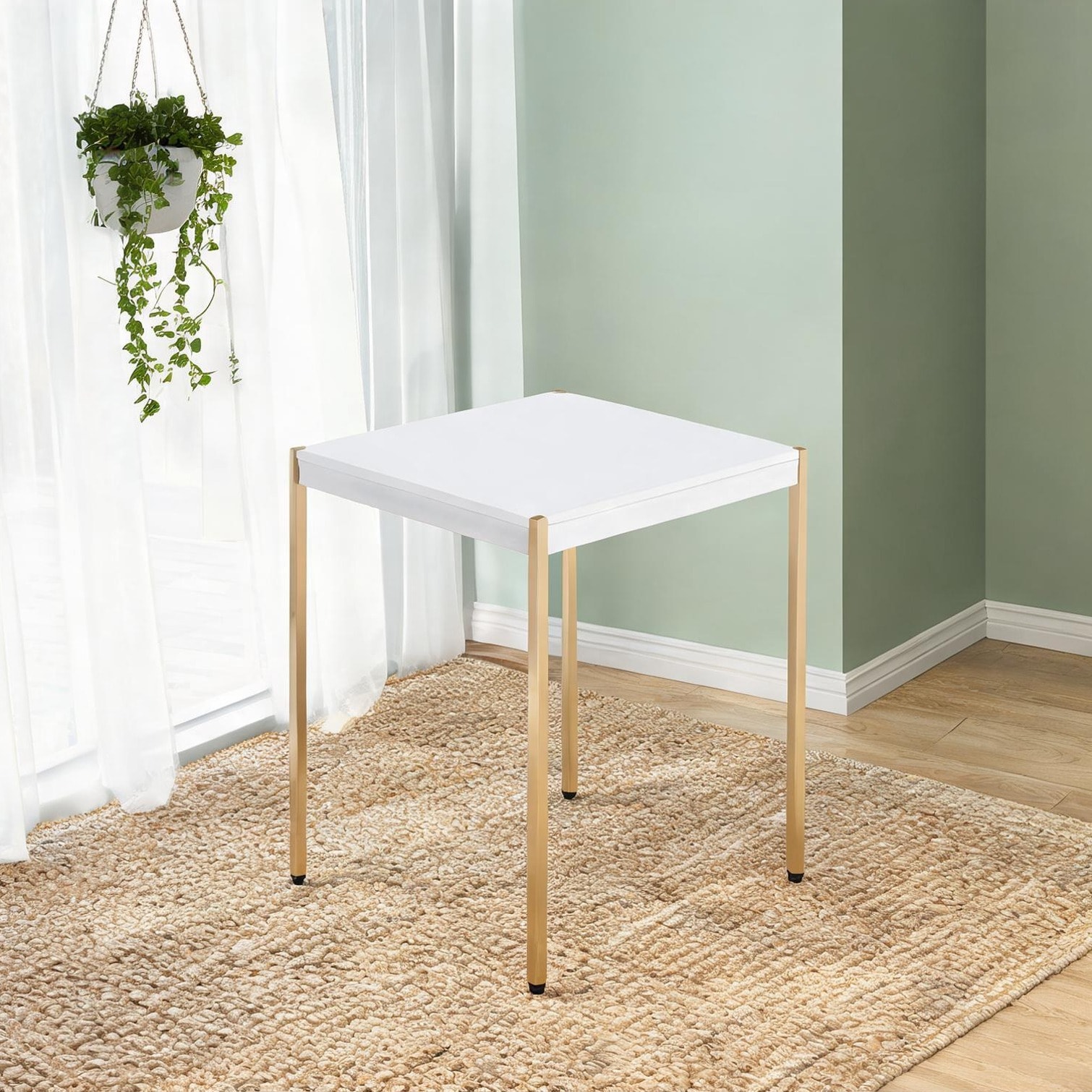 Table with Contemporary Style pairing Metal Frame with 24.5 Inches and Gold Frame