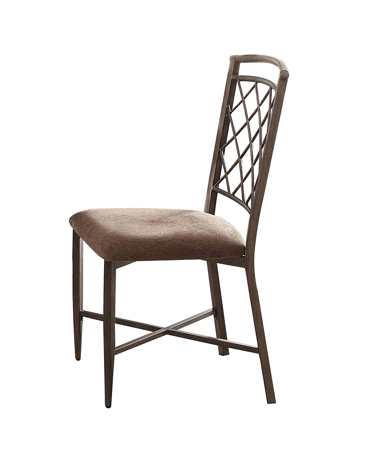 HomeRoots 286027 Amelia Contemporary/Modern Upholstered Dining Side Chair (Metal Frame)