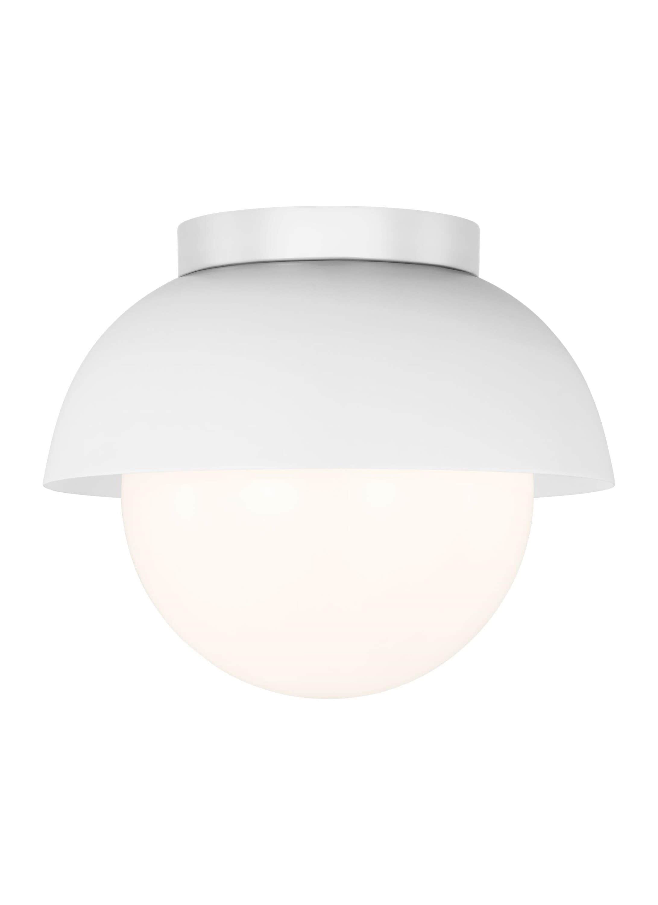 Matte White Opal Glass 1-Light Flush Mount