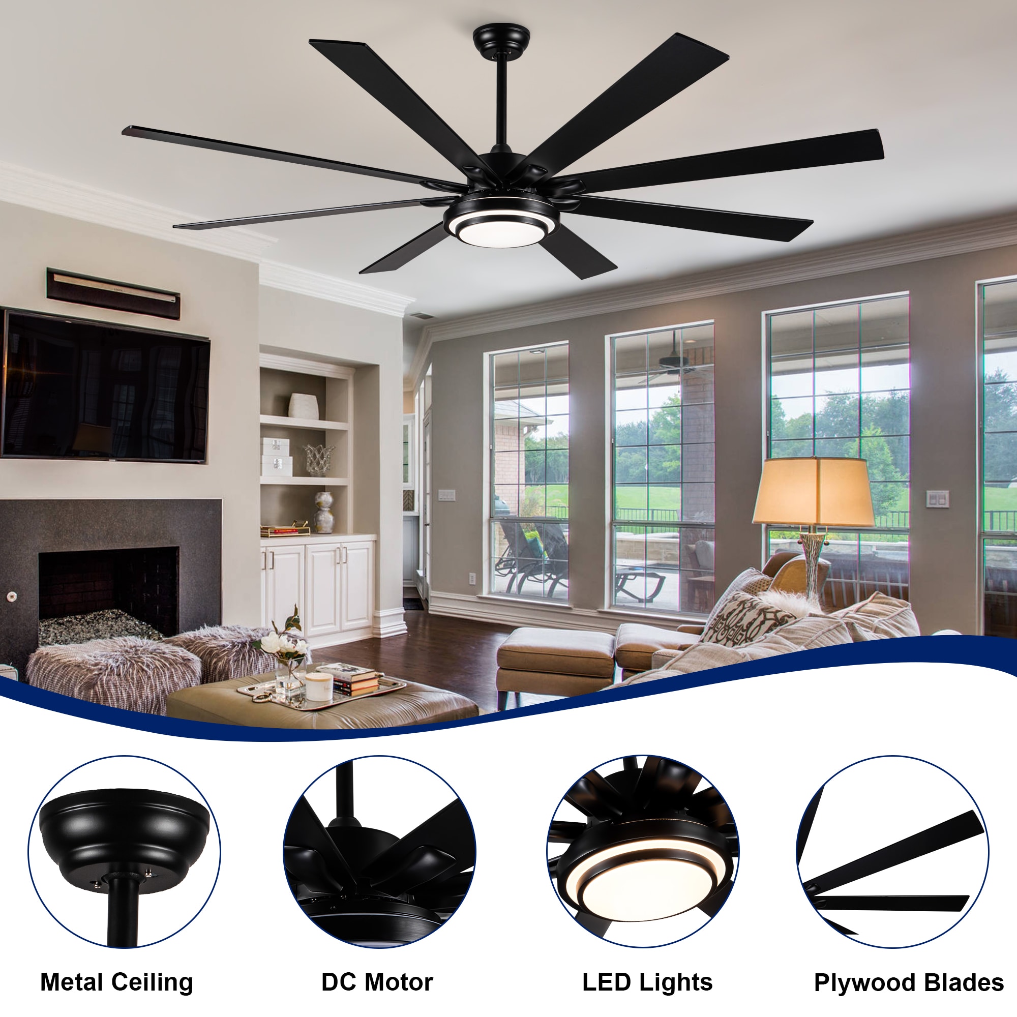 YUHAO LSDC8723BK722 Ceiling-Fans - View #5