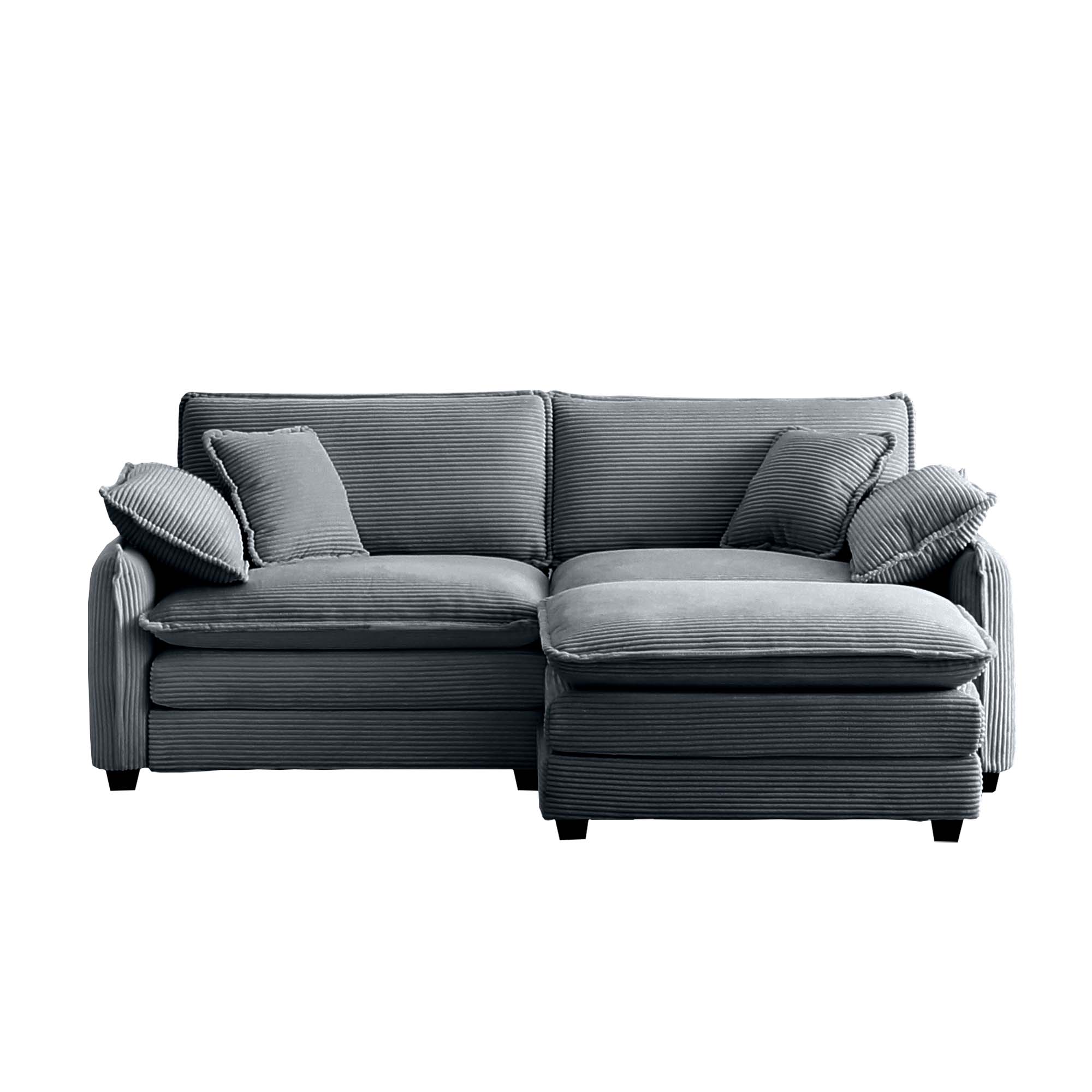 Bybafun YC5200081 81-in Modern Gray Sofa
