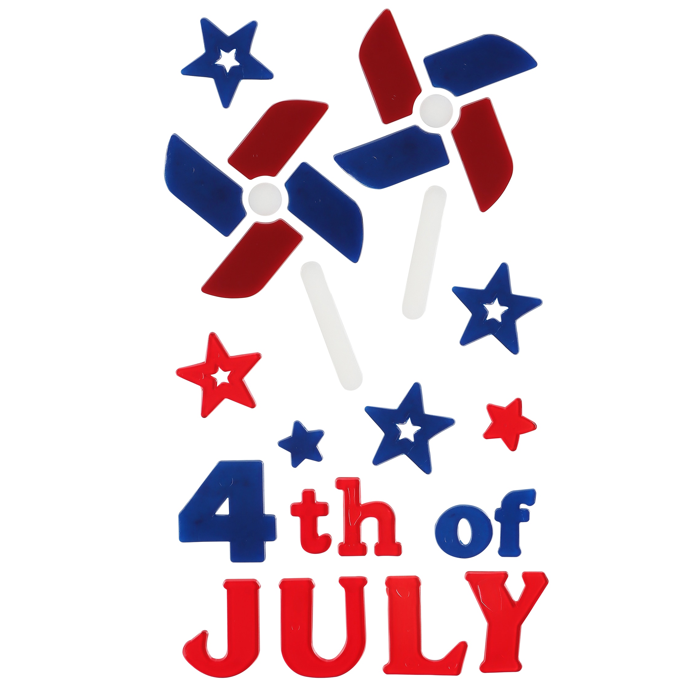 Holiday Living Gel Indoor Window cling Patriotic 4th of July Decor