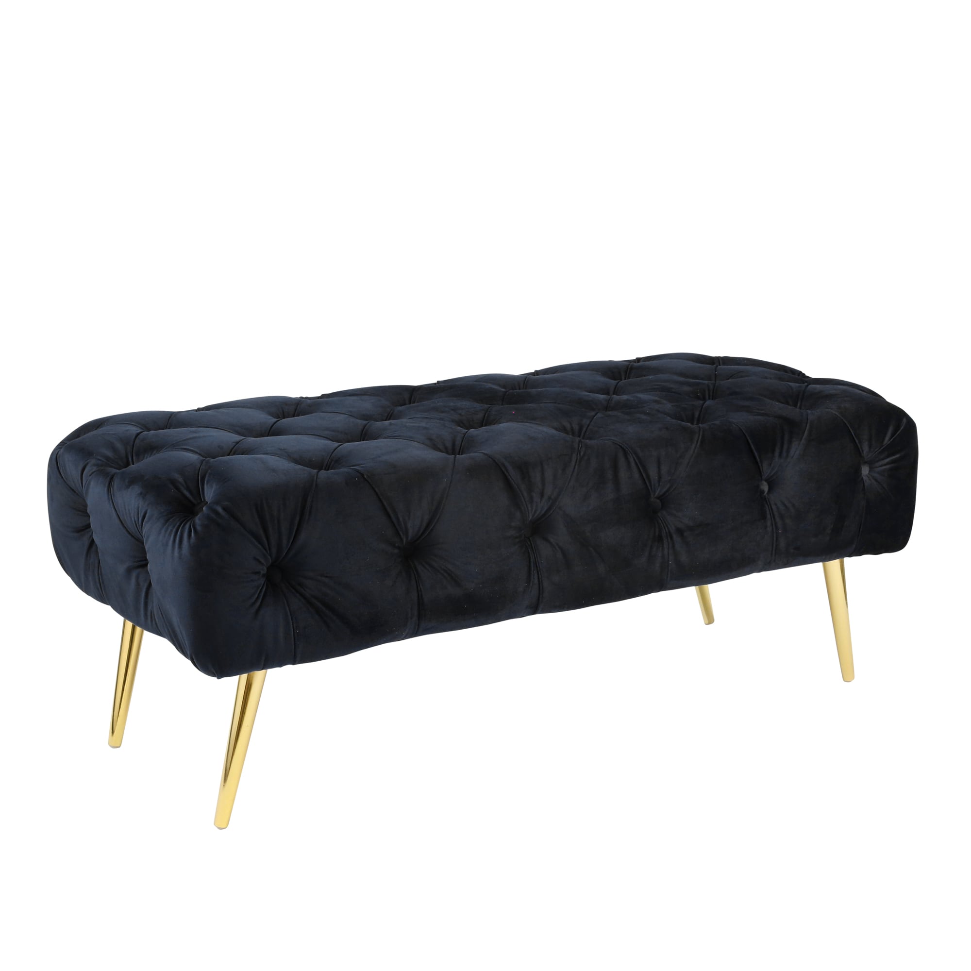 Sagebrook Home 14481-02 Modern Black Accent Bench 40-in x 20-in x 17-in