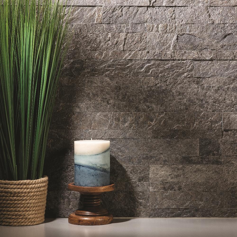 Gray Stone Peel and Stick Backsplash Tile