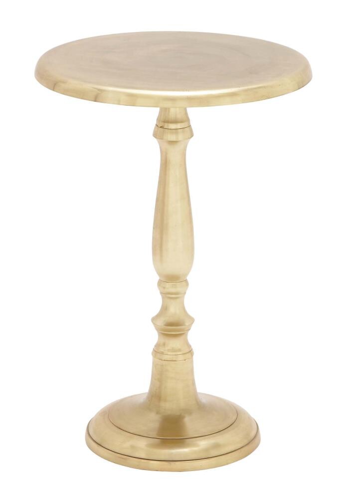 gold pedestal accent table