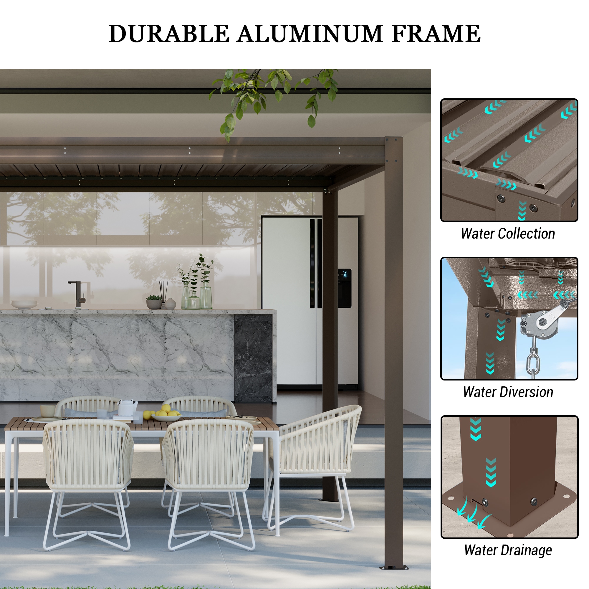 Mondawe MD-LGMF1630-BR Pergolas-2 - View #5