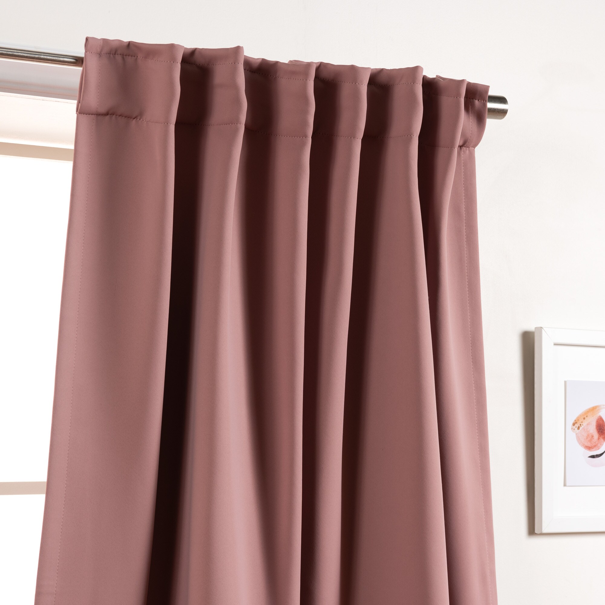 Best Home Fashion SOLID-63-MAUVE curtains - View #3