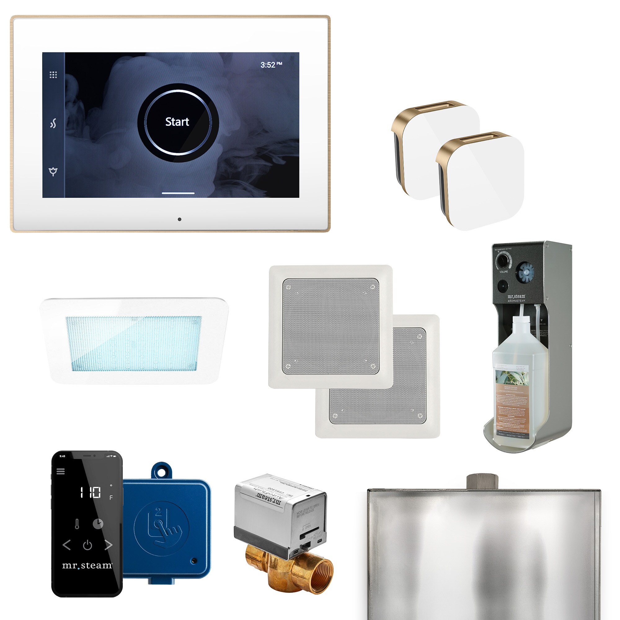 Mr. Steam XDRMWHXBB 492-watt White Brushed Bronze Steam Generator Control Kit