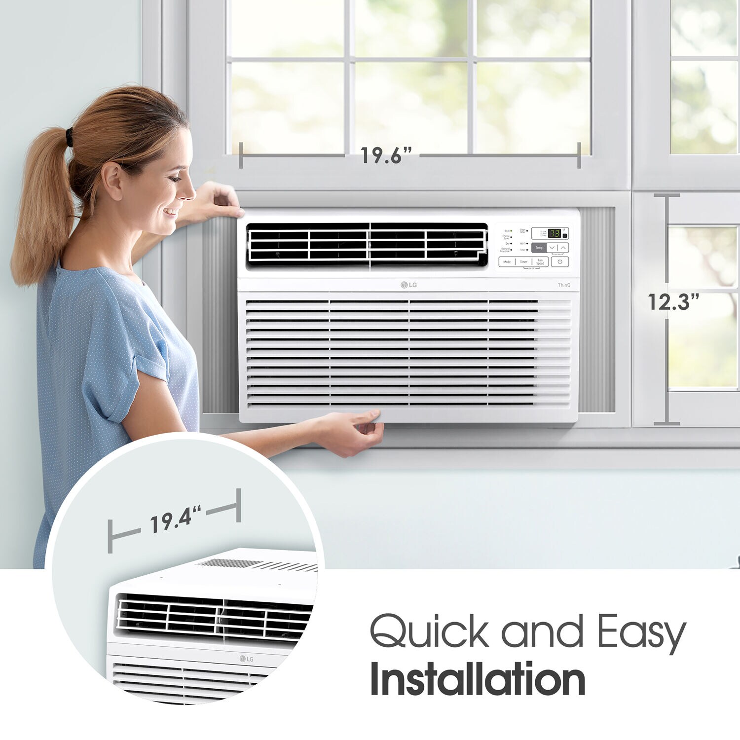 LG 450-sq ft Window Air Conditioner (115-Volt, 10000-BTU)