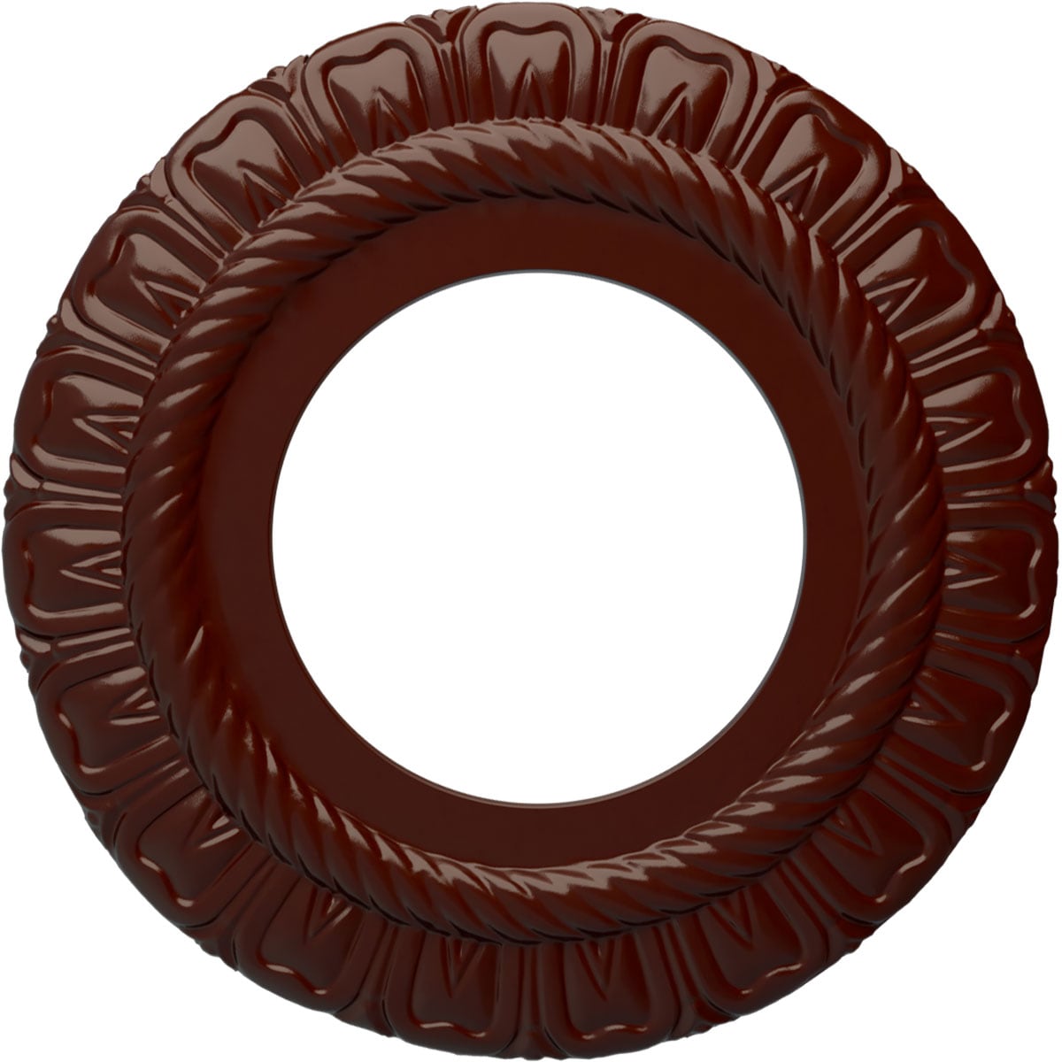Ekena Millwork CM09CLBMF Claremont 9-in W x 9-in L Painted Brushed Mahogany Polyurethane Whole Ceiling Medallion