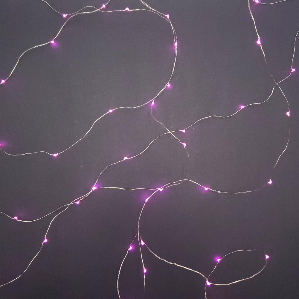 LumaBase Set of 3 Pink Battery-Operated Fairy String Lights with 20 LED ...