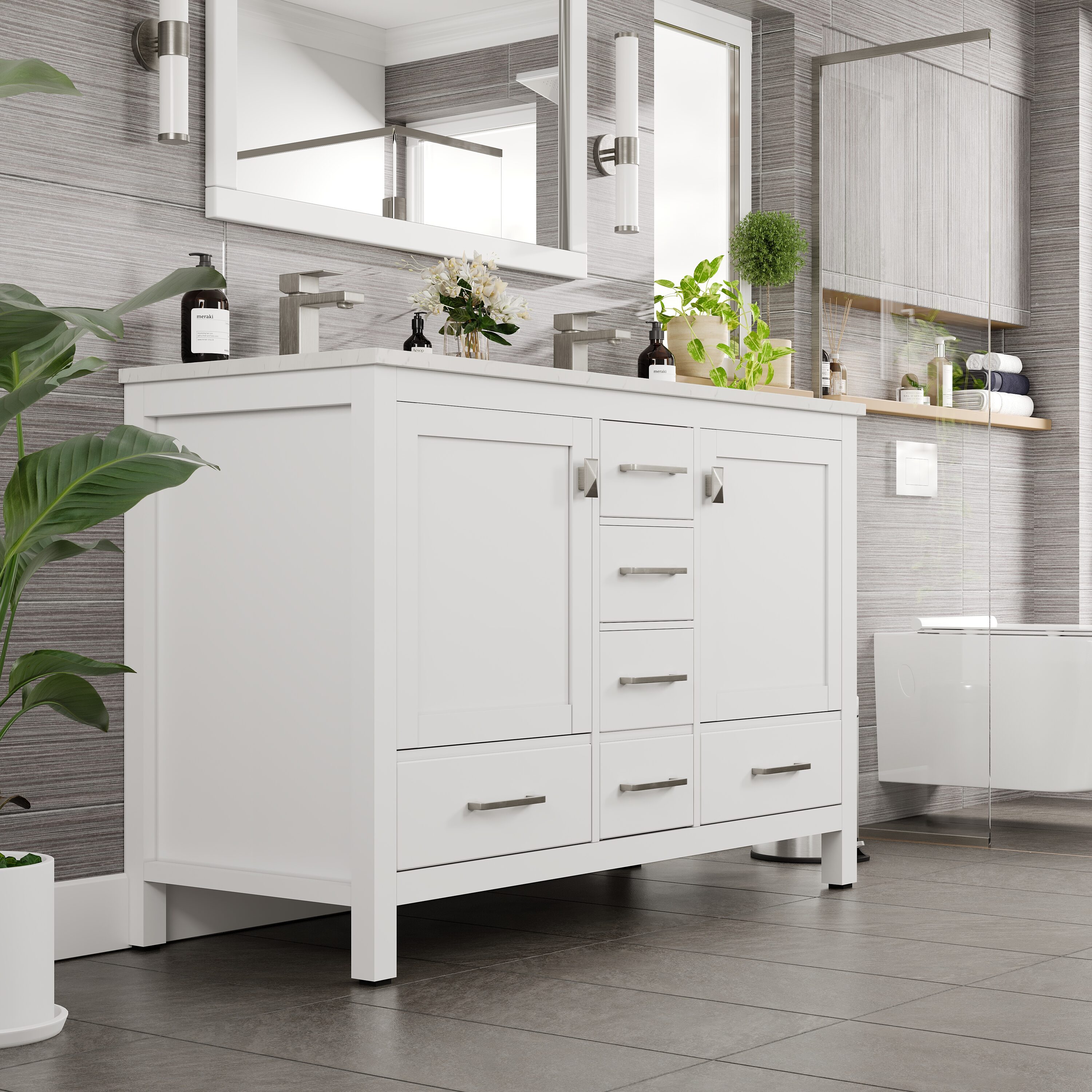 Eviva TVN414-48X18WH-DS Bath-Vanity-Combo - View #2