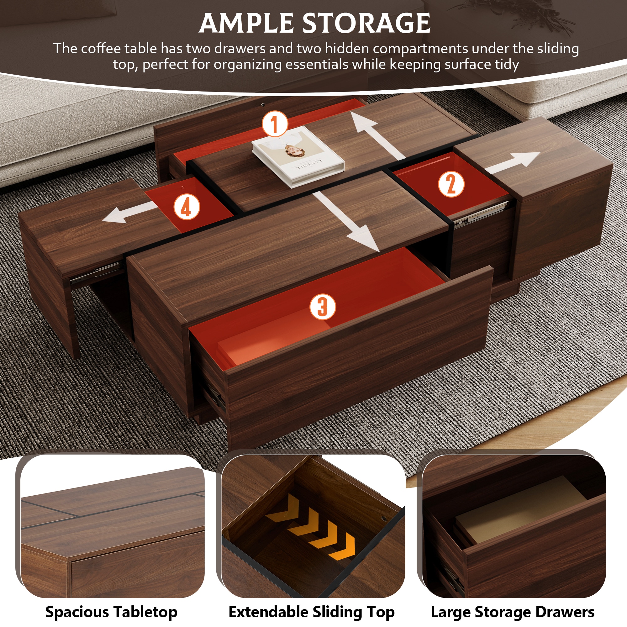 ModernLuxe L3P-N735P250955D Coffee-Tables - View #4