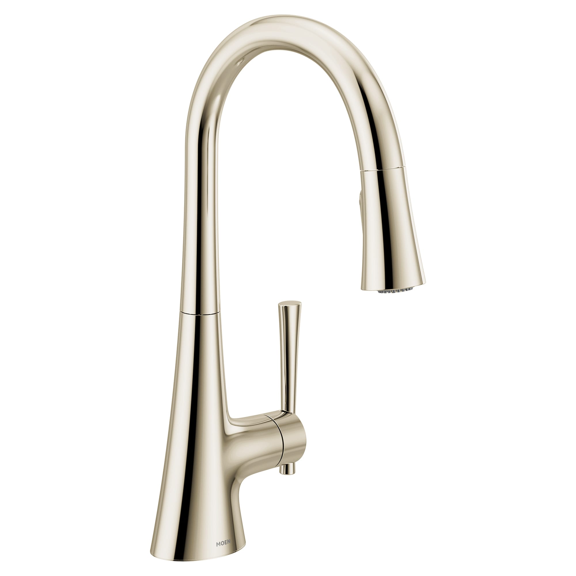 Moen 9126NL Polished Nickel Single Handle Deck-mount Pull-down Kitchen Faucet with Sprayer