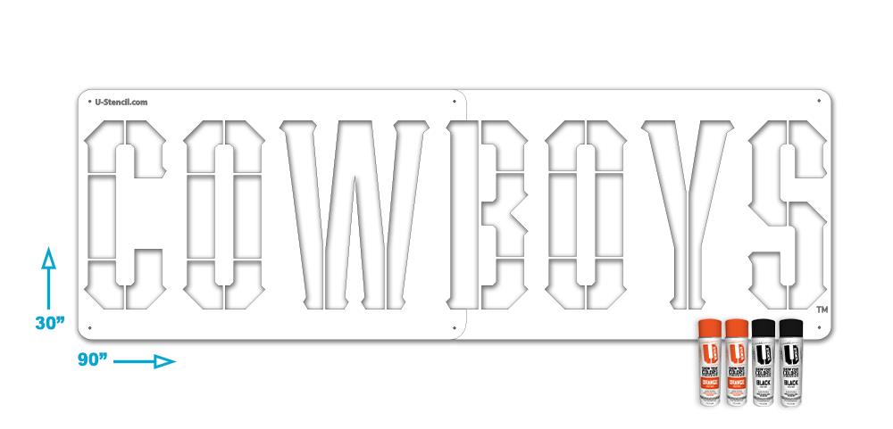 U-Stencil OSUOOS-002 Oklahoma State COWBOYS Stencil Kit