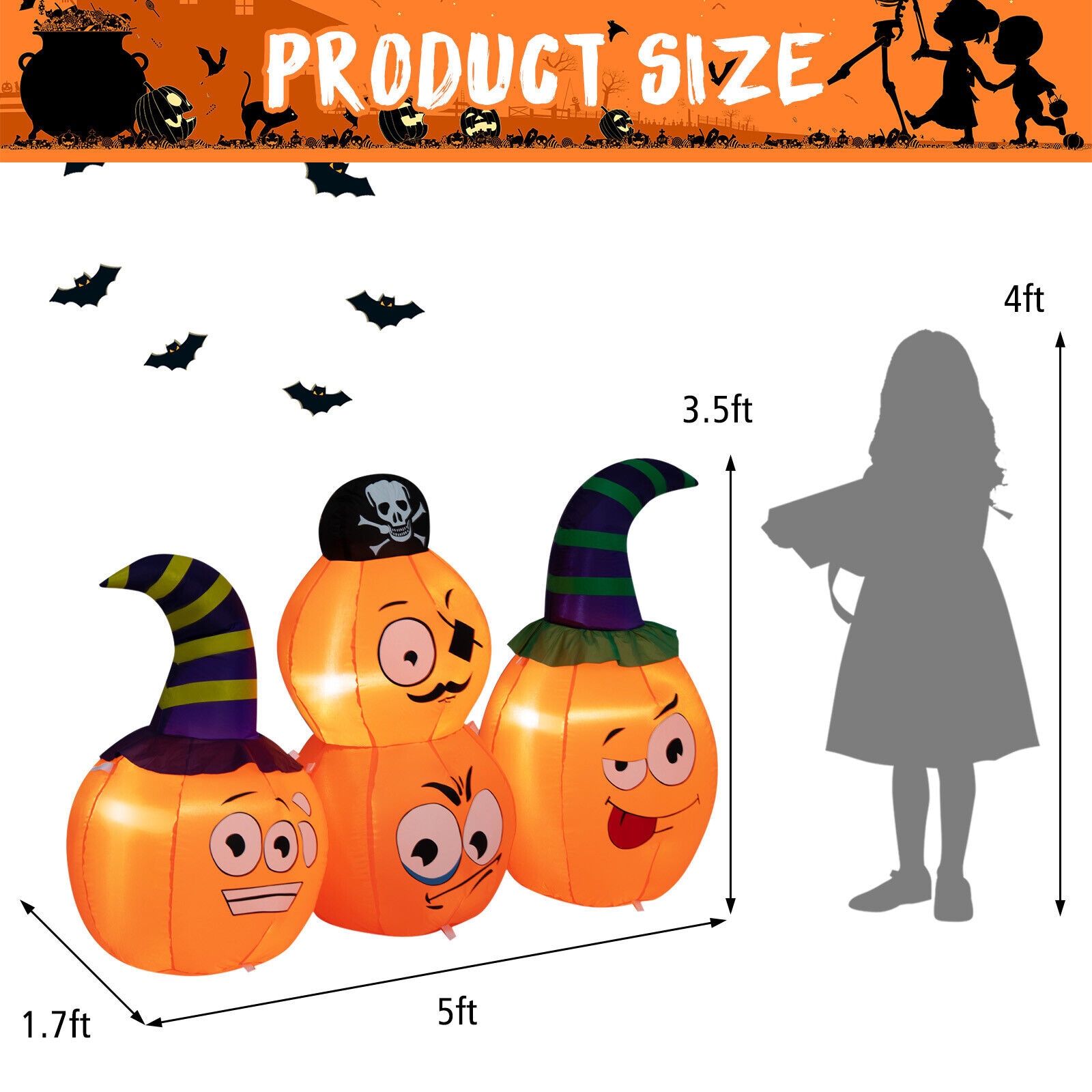 WELLFOR HYG24006US Outdoor-Halloween-Decor - View #2