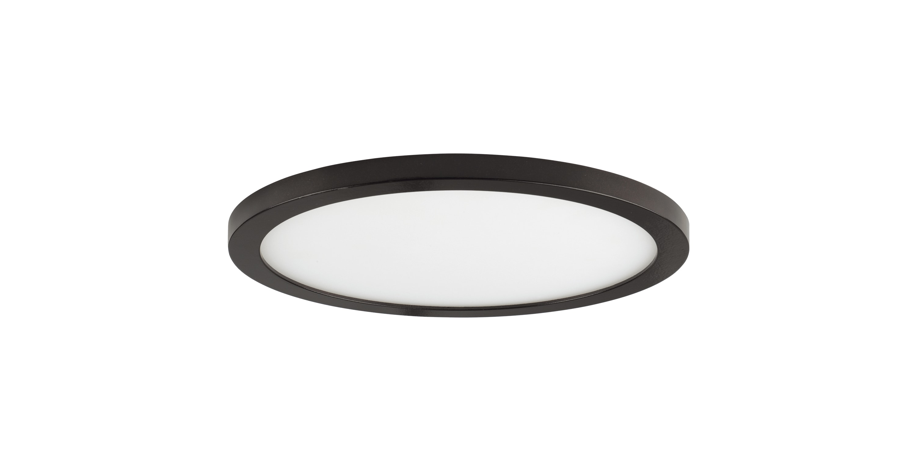 Bronze Edge-Lit LED Round Flush Mount for Indoor/Outdoor Use