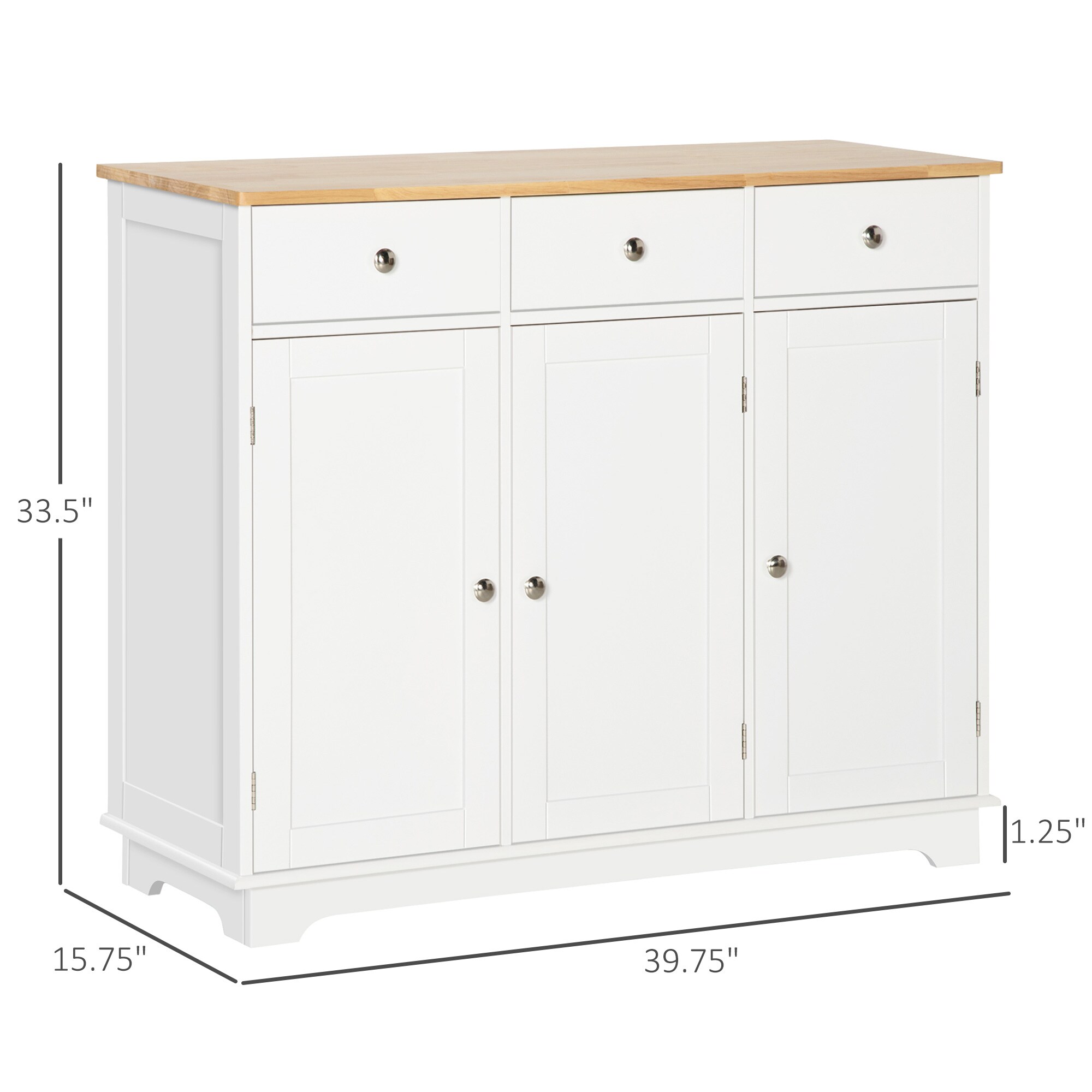 HomCom 835-511WT Cabinets-Kitchen - View #3