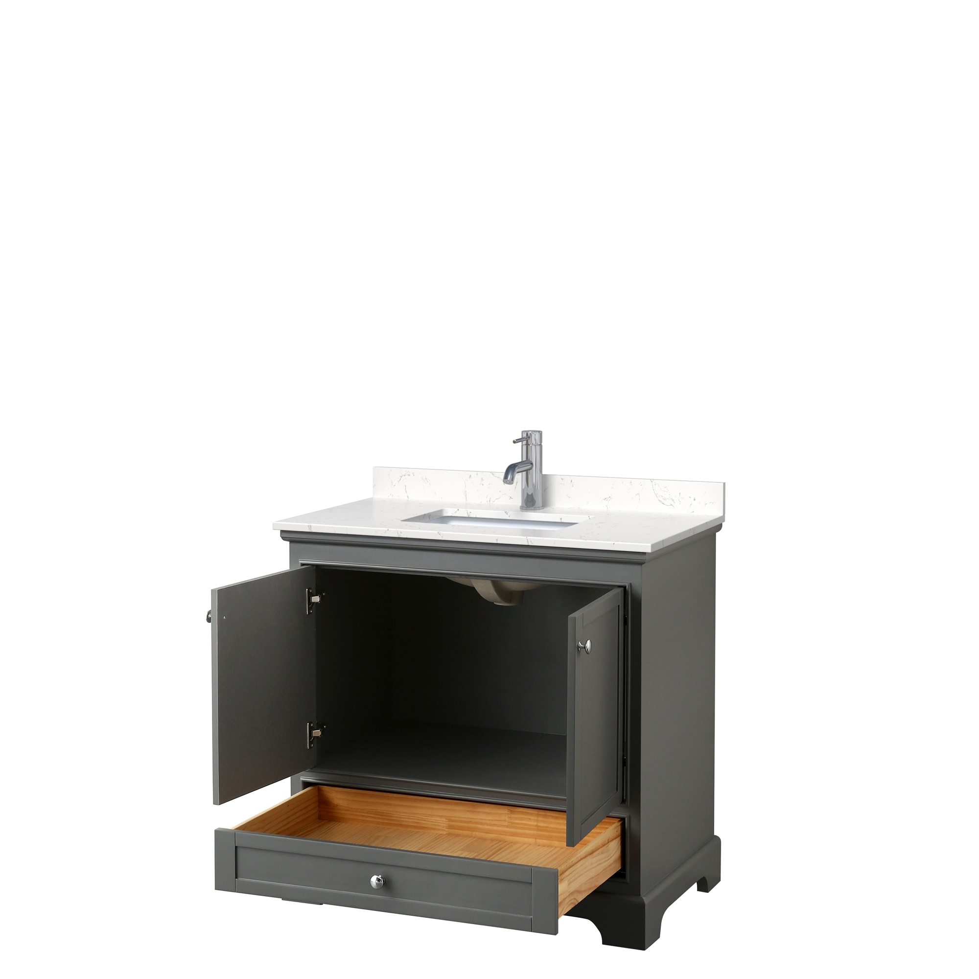 Wyndham Collection WCS202036SKGC2UNSMXX Bath-Vanity-Combo - View #2