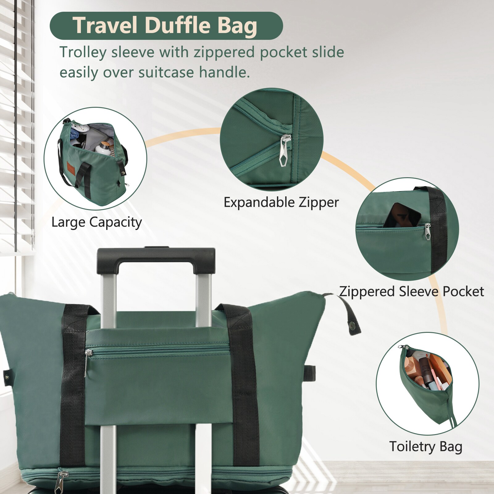 LUXEYARD 3 Piece 20 Inch Carry On Luggage Set with Spinner Wheels