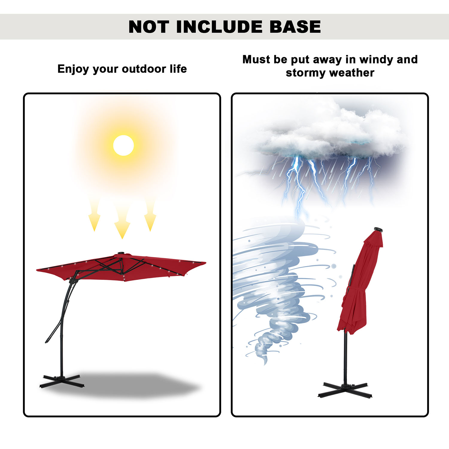 Clihome CL0104QDYGL10RD Umbrellas-2 - View #9