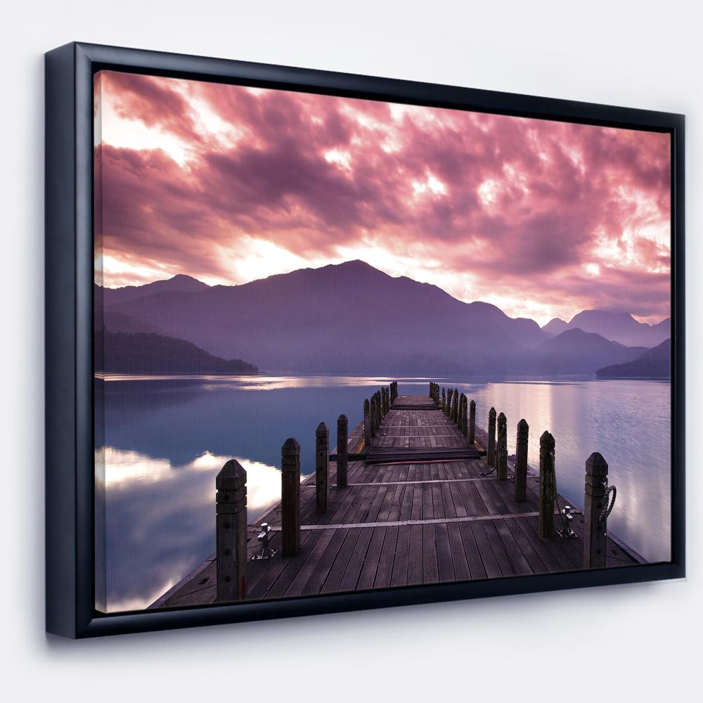 Designart FL6841-42-32-FLB Wood Floater frame 32-Inches H x 42-Inches W Coastal Canvas Print