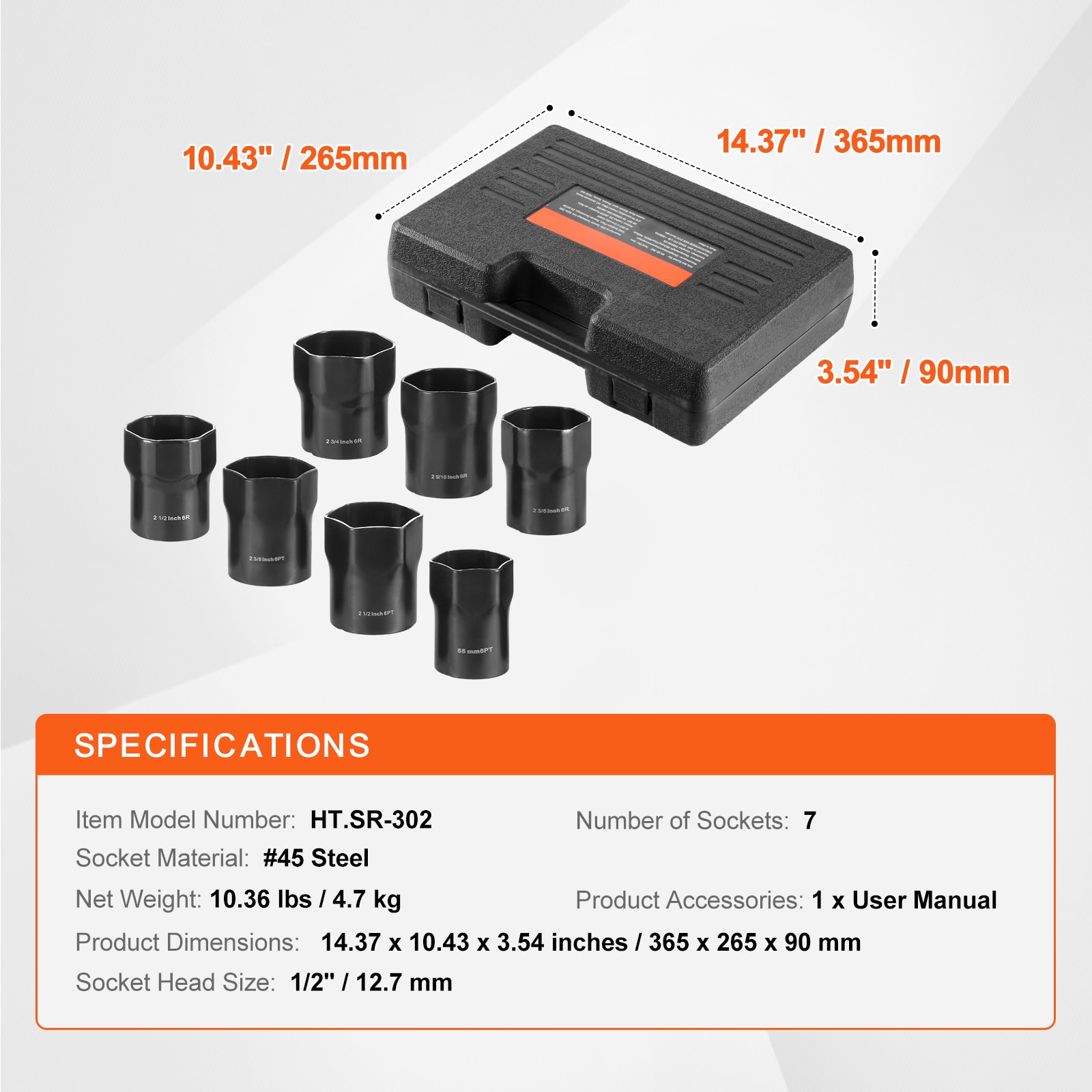 VEVOR SCZLMTTCLZCS06232V0 Impact-Socket-Sets - View #7