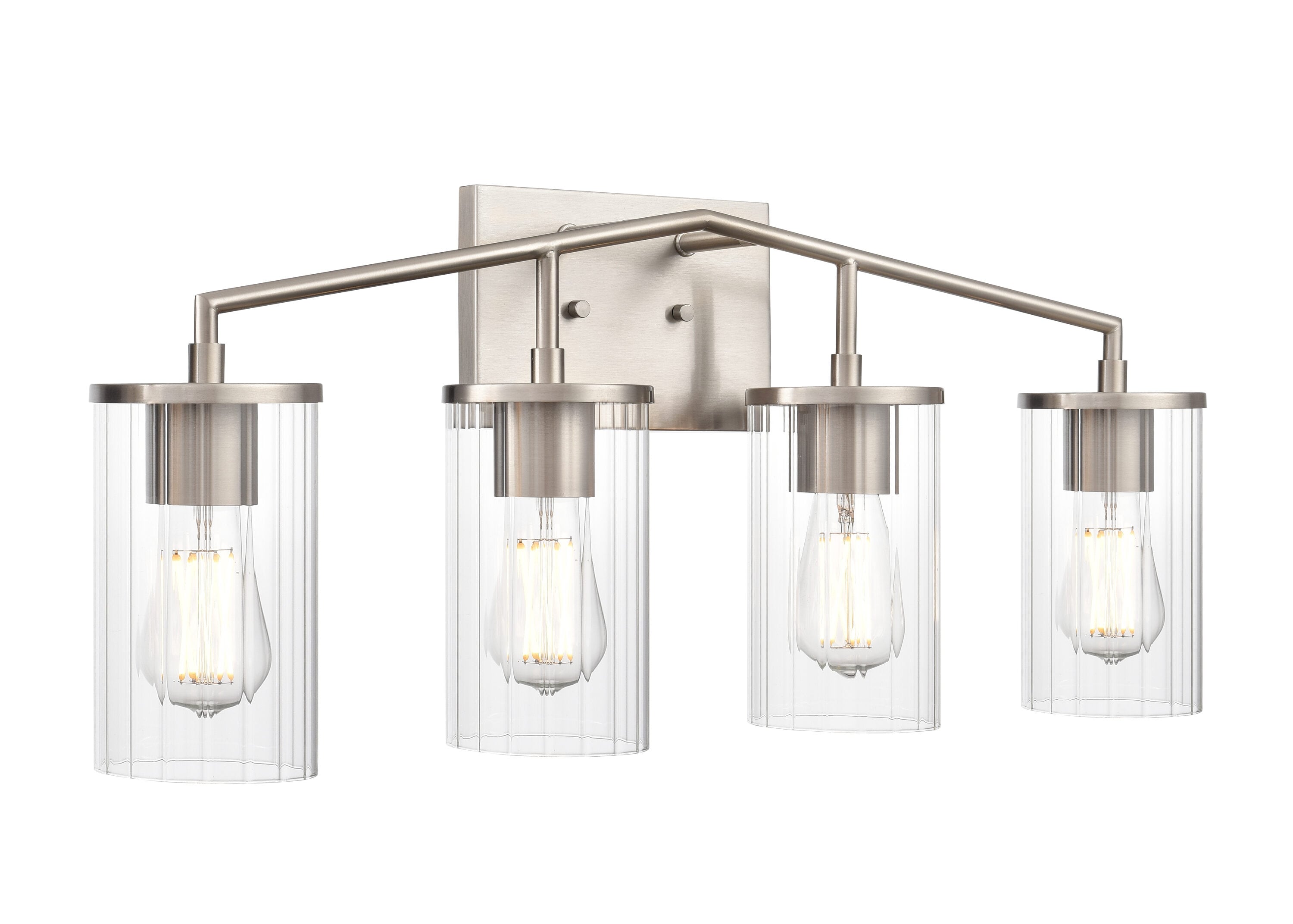 Millennium Lighting Beverlly 13.58-in 4 Light Brushed Nickel Modern/contemporary Bathroom Vanity light