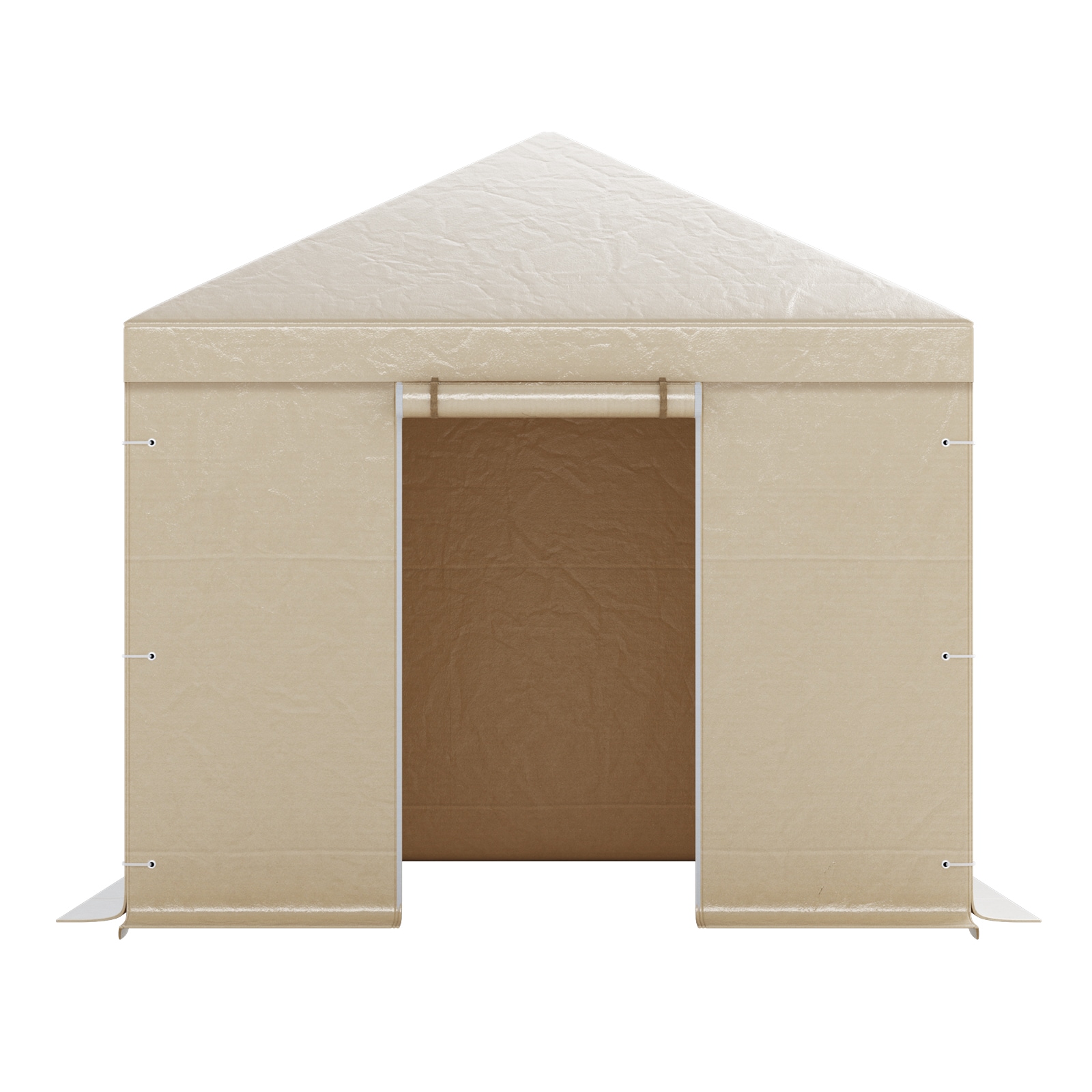 VEVOR Winter Gazebo Cover Fits 10 x 10 ft Hardtop Gazebos All-Weather Gazebo Cover with Sidewalls and Mesh Windows High-Density PE Material Enclosed Storage Shelter Covers Gazebos not Included