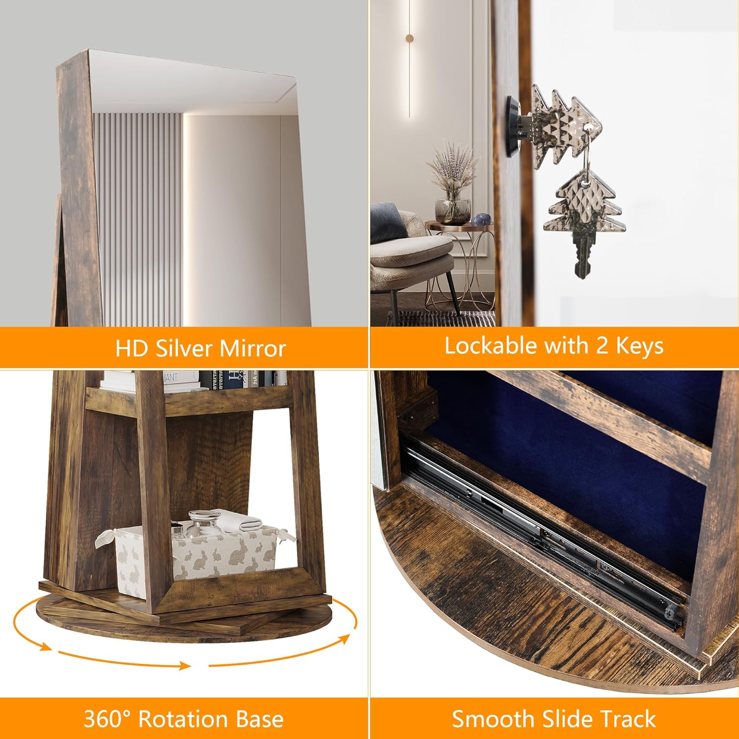 Vlsrka B0C4PDLPHP Jewelry-Armoires - View #5