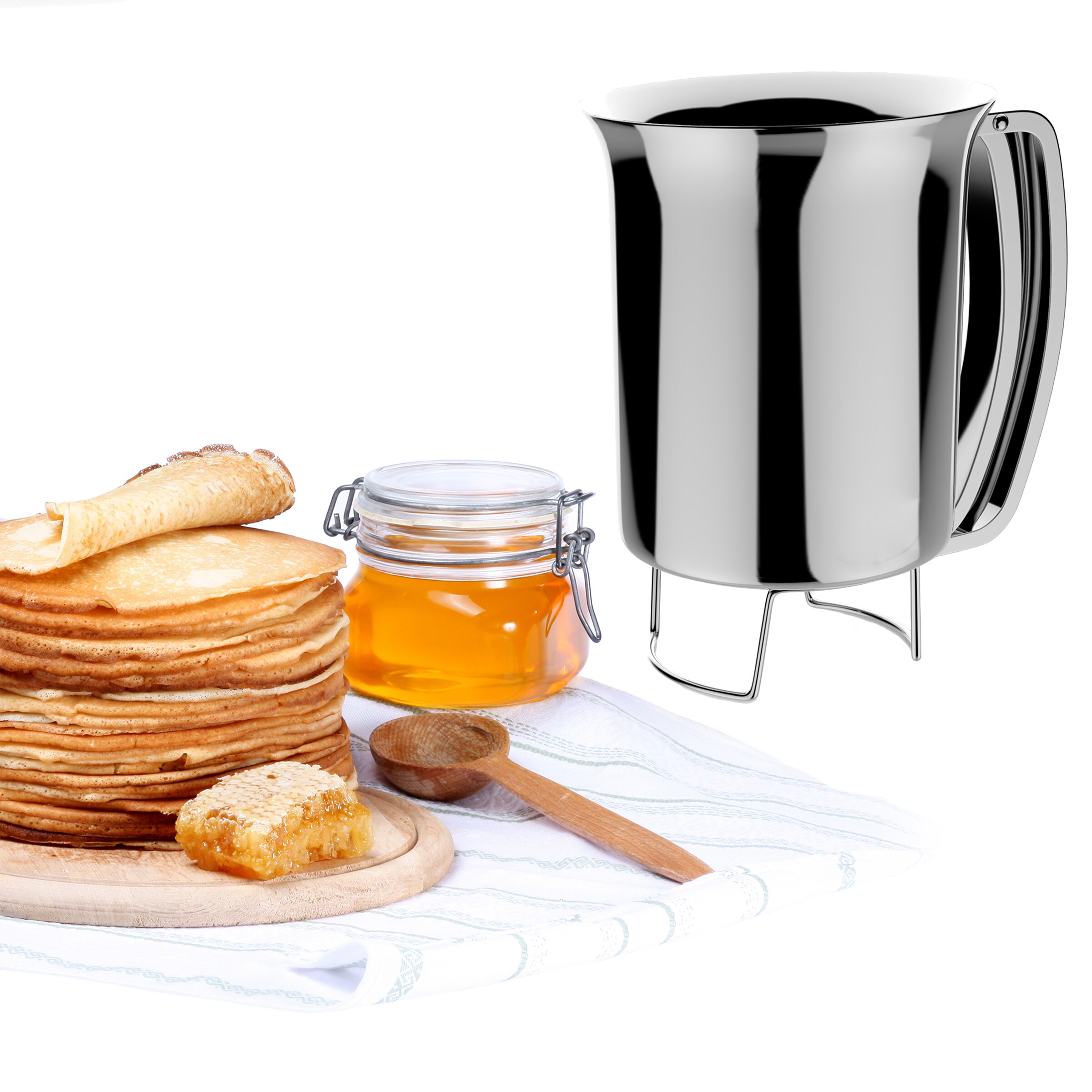 HUBERT® 2 qt Stainless Steel Pancake Dispenser - 6 1/2W x 12 3/4H