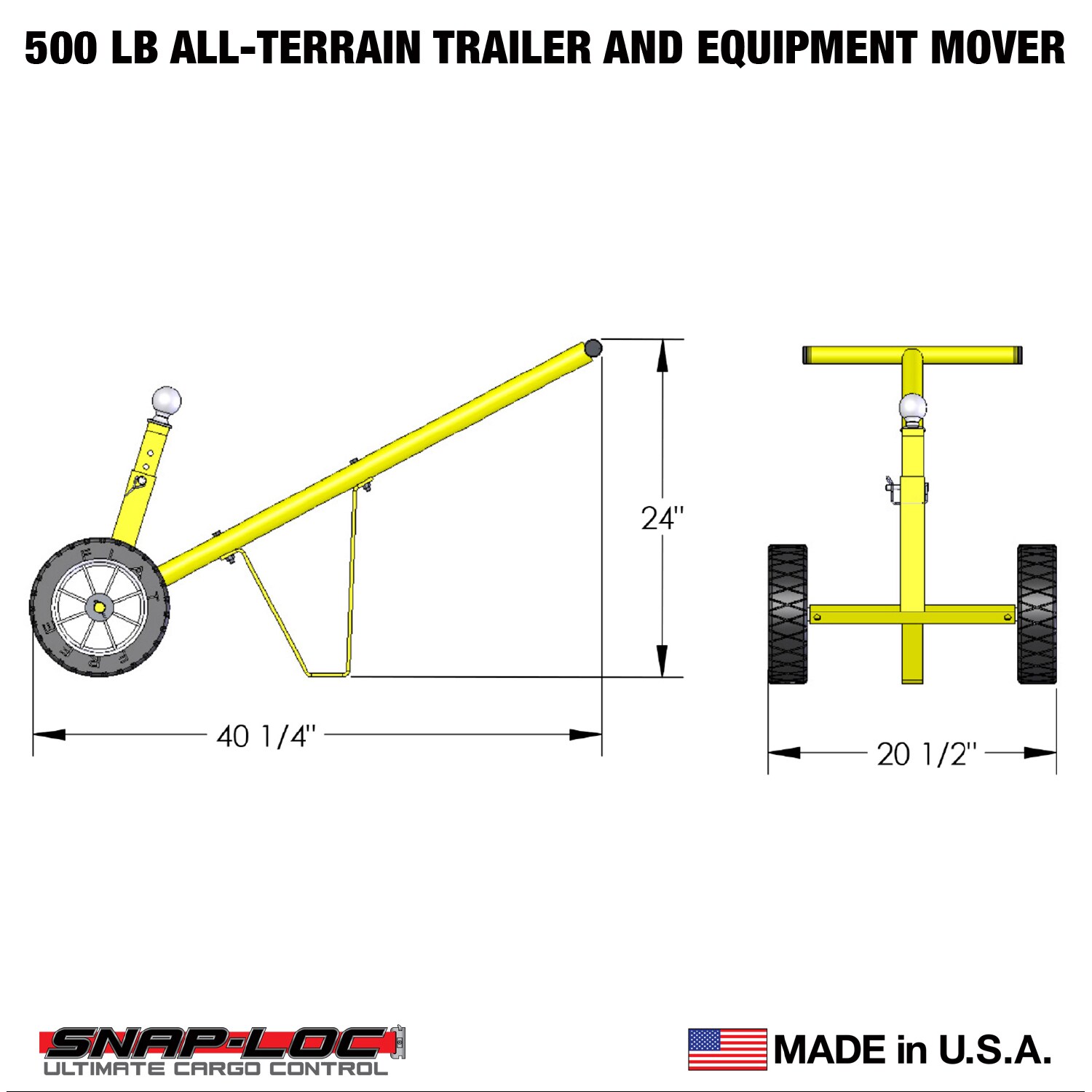 Snap-Loc 500-lb Capacity 2-Wheel Yellow Steel Heavy Duty Hand Truck at ...