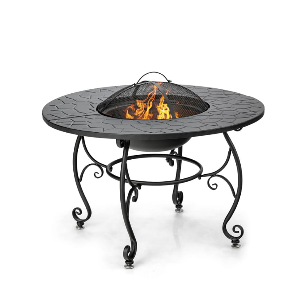 Sumyeg - 35.5-in W Steel Round Portable Wood-Burning Fire Pit
