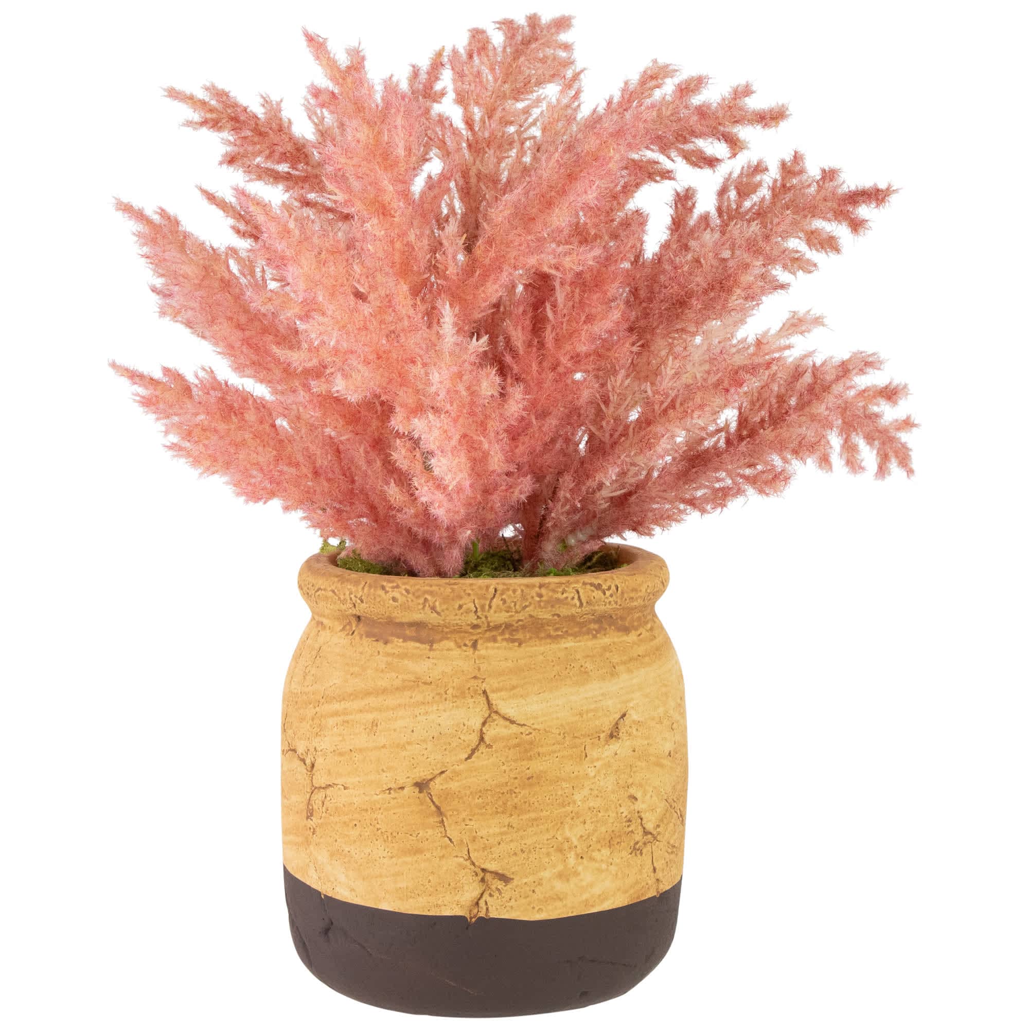 Northlight Artificial Astilbe Plant in a Ceramic Pot - 12 inch - Pink