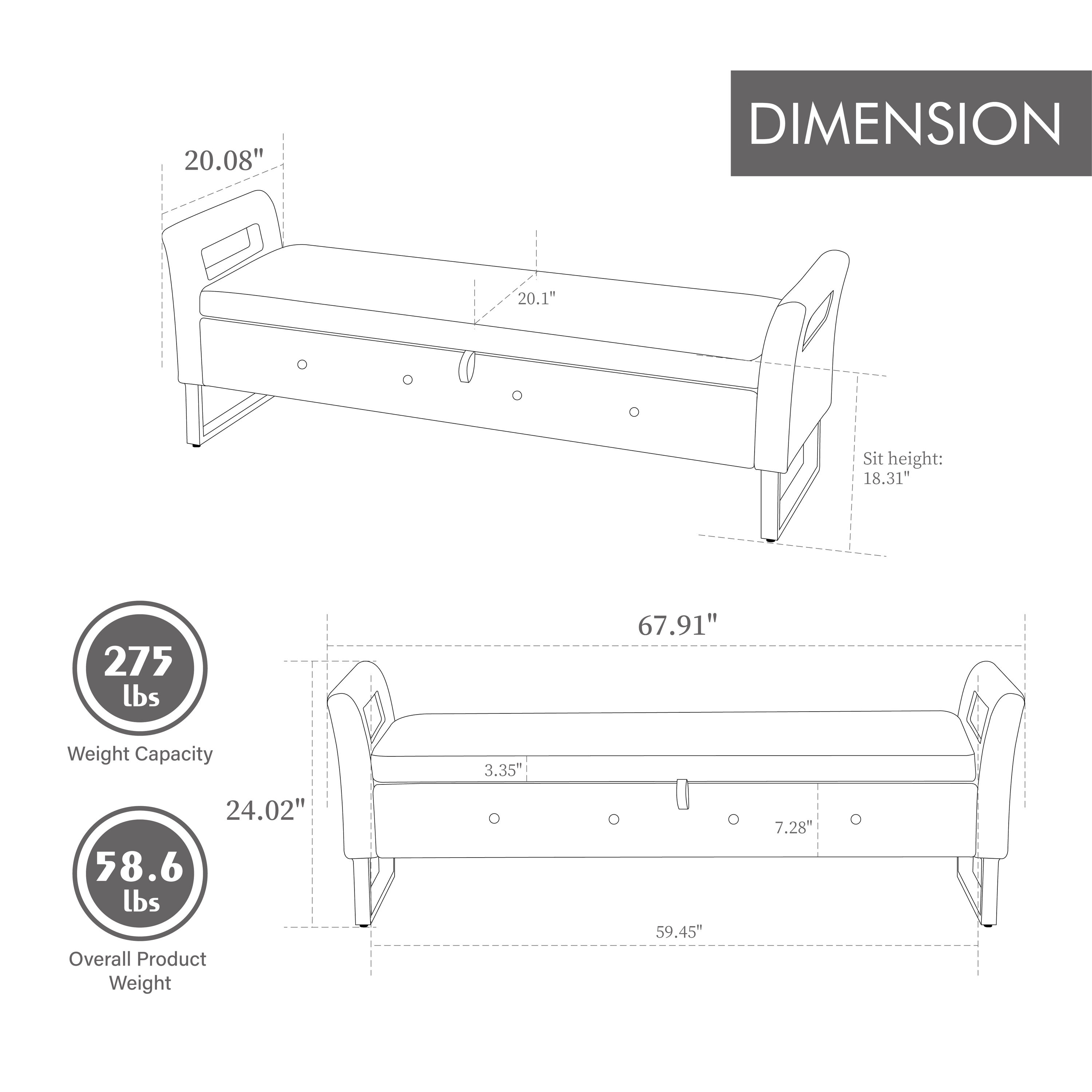 Hrinhom HC-S4113-BLACK bench - View #12