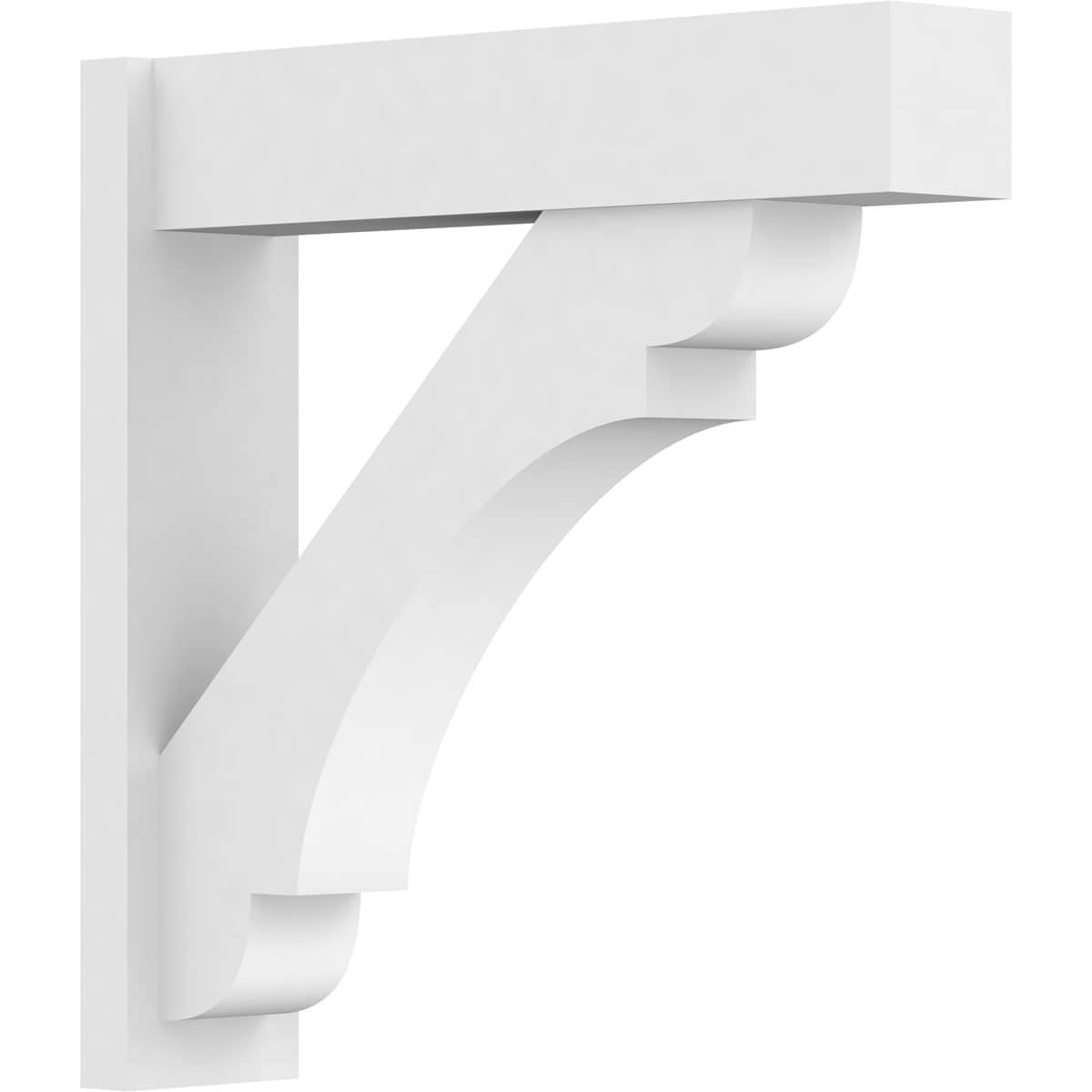 Ekena Millwork OUTP07X30X30OLY05 7-in W X 30-in D X 30-in H Olympic Architectural Grade PVC Outlooker with Block Ends