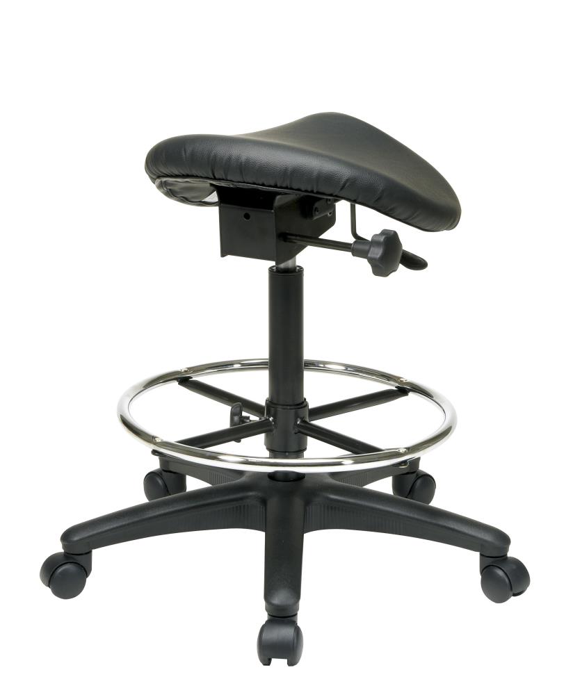 Office Star Products WorkSmart Black Traditional Adjustable Height Swivel  Upholstered Task Chair in the Office Chairs department at