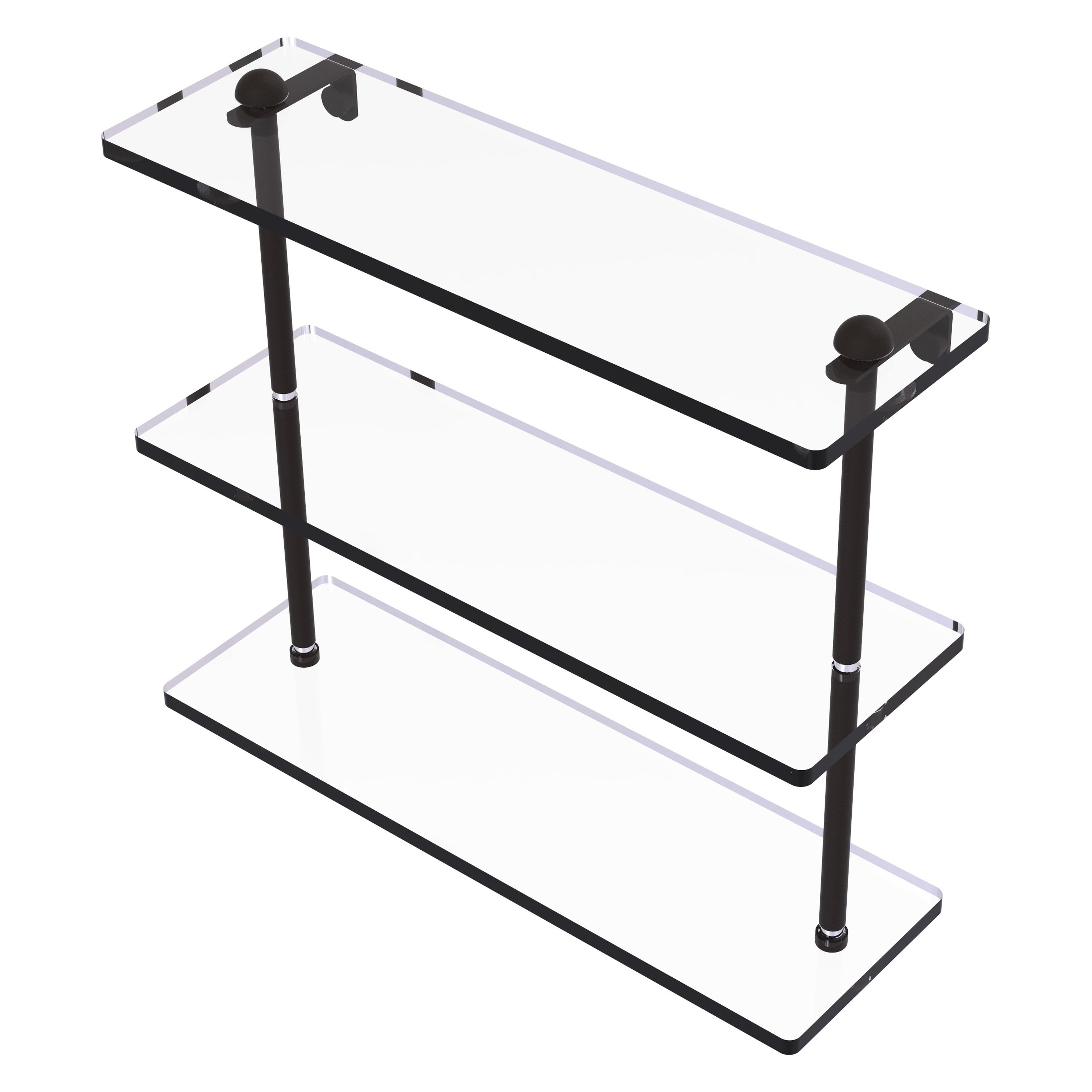 Allied Brass RC-5/16-ORB Oil-rubbed Bronze 3 -Tier Wall mount Corner Bathroom Shelf ( 16-in x 15-in x 5-in )