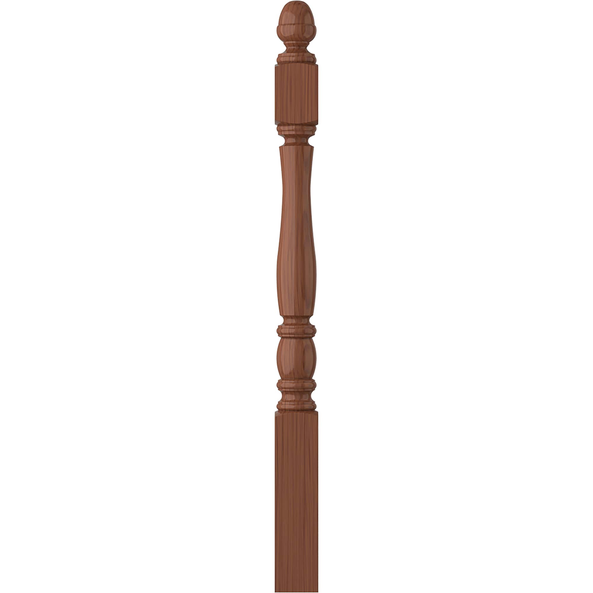L.J. Smith Stair Systems LJP-3340-C Briarcliffe 3.5-in x 47.5-in Unfinished Cherry Starting Stair Newel Post