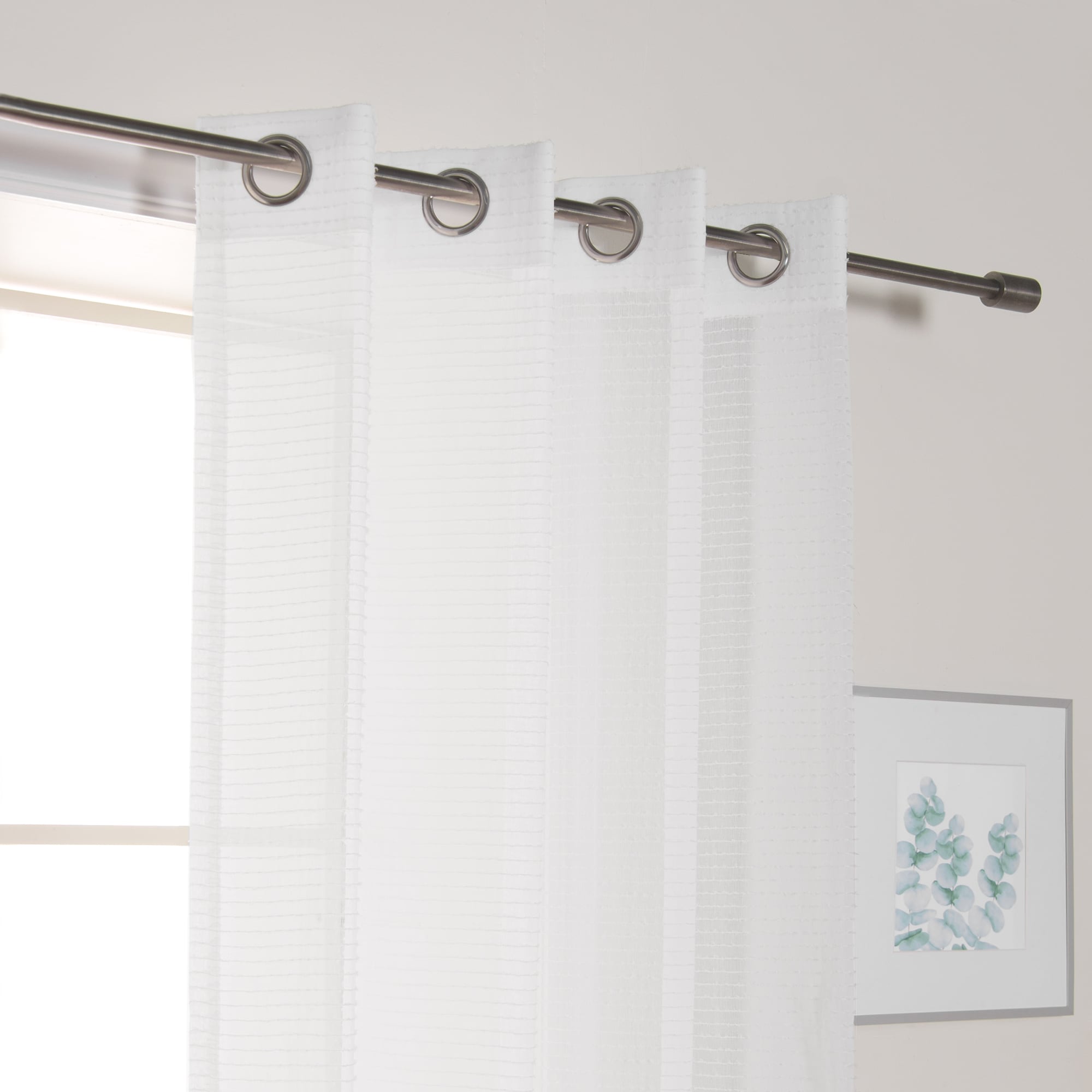 Best Home Fashion GROM-STRIPE-84-WHITE curtains - View #4