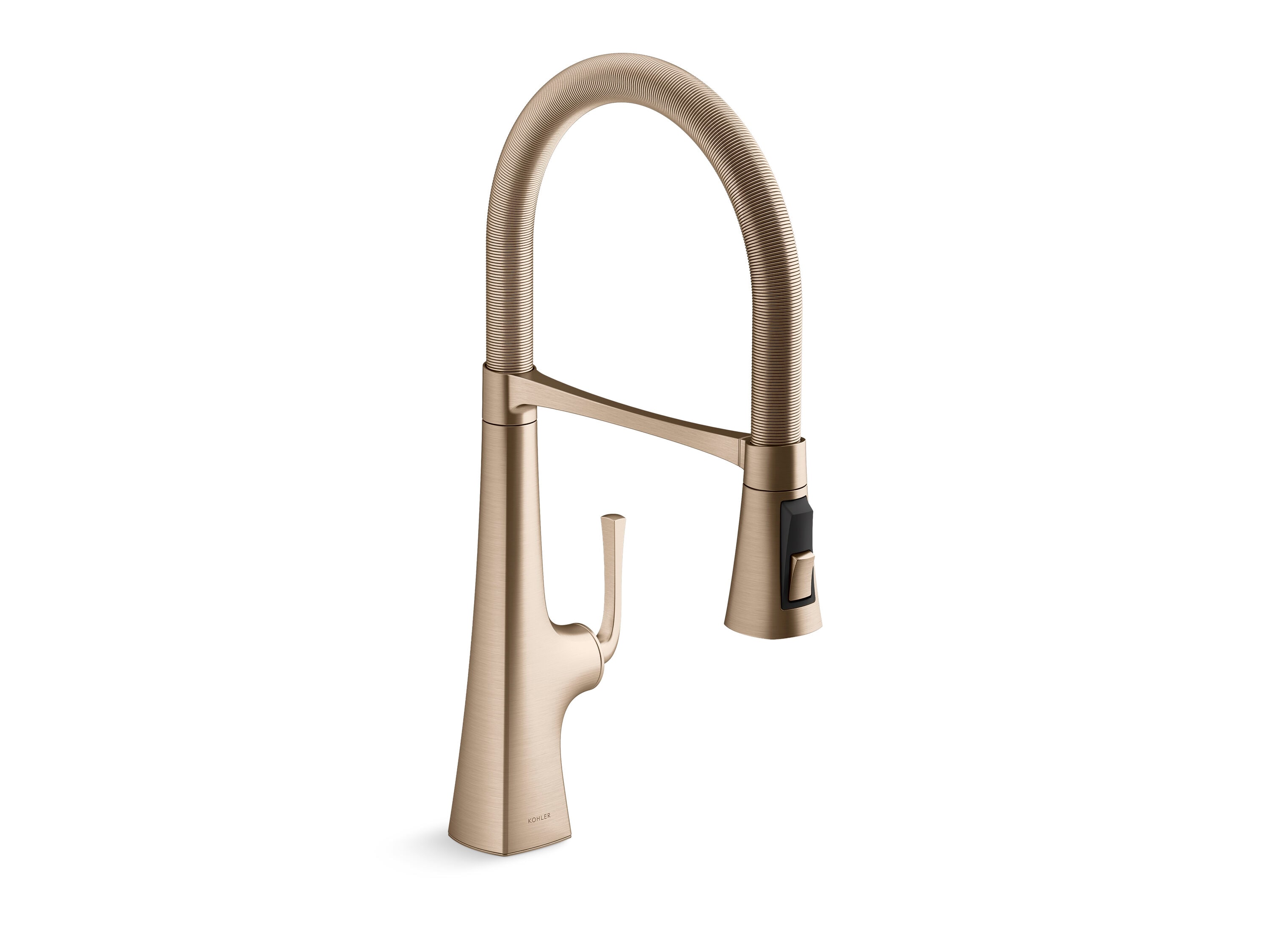 KOHLER Graze Vibrant Brushed Bronze Single Handle Deck-mount Pull-down Kitchen Faucet