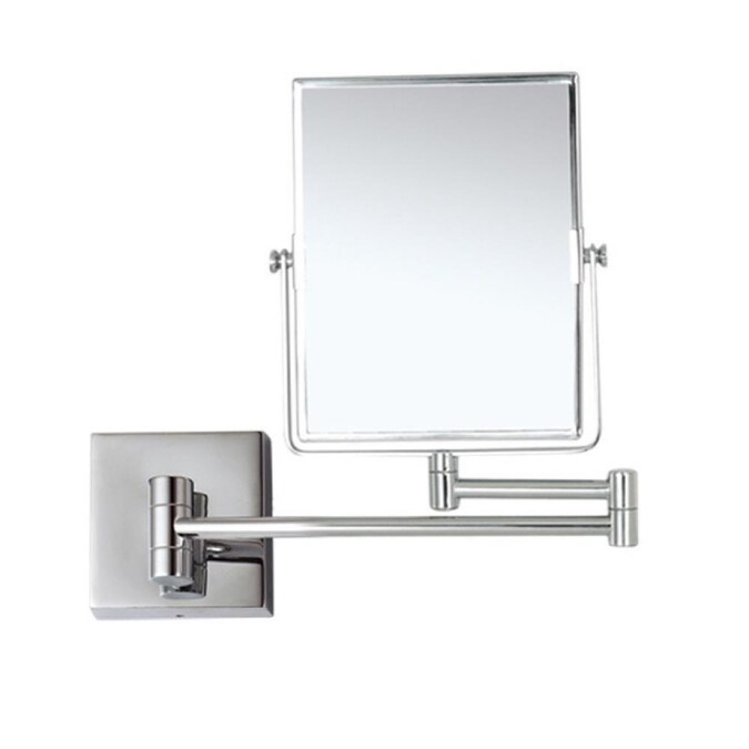 Nameeks Glimmer 6 3 In X 8 5 Chrome, Magnifying Vanity Mirror Wall Mount